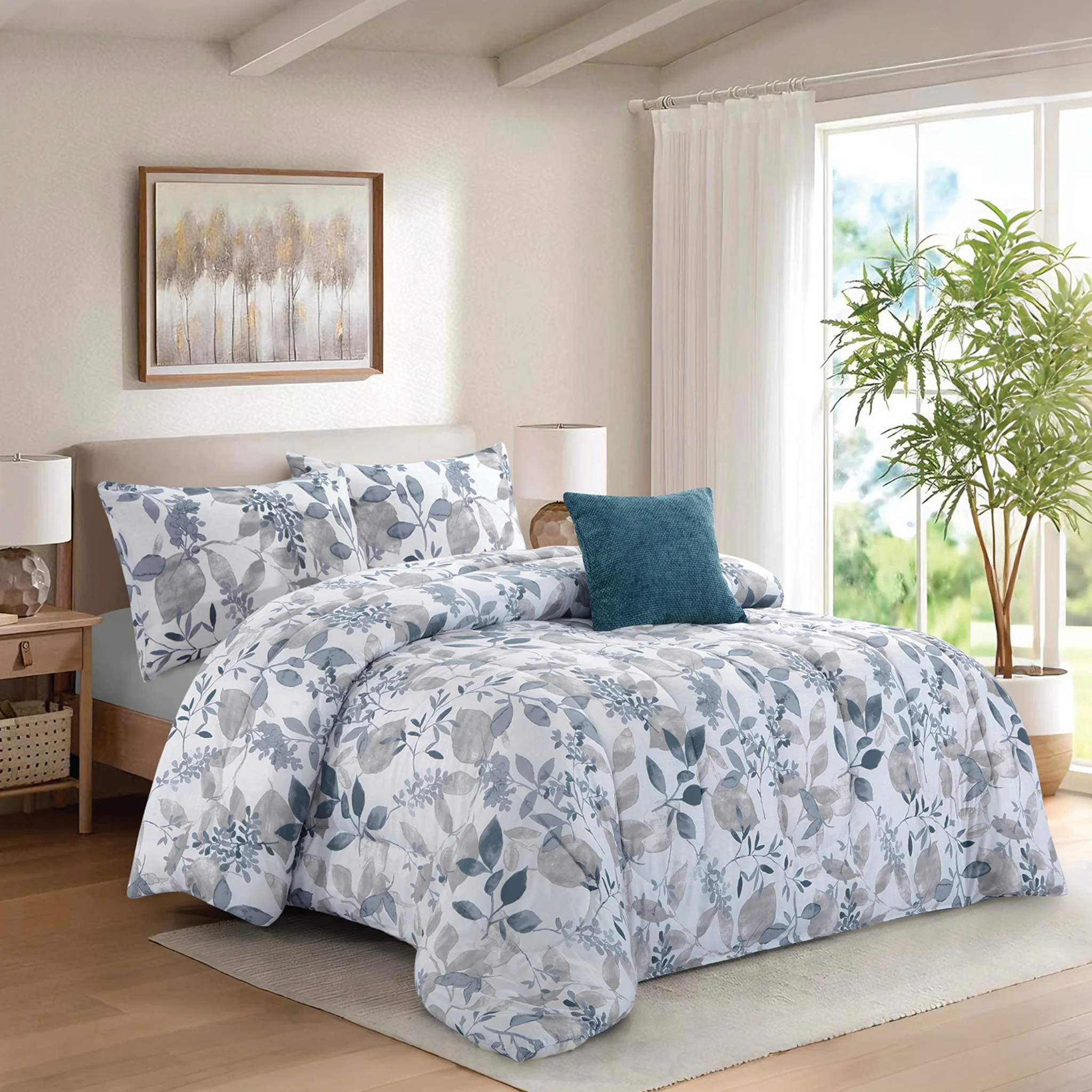 Iris Botanical Comforter Set – 5 Pieces