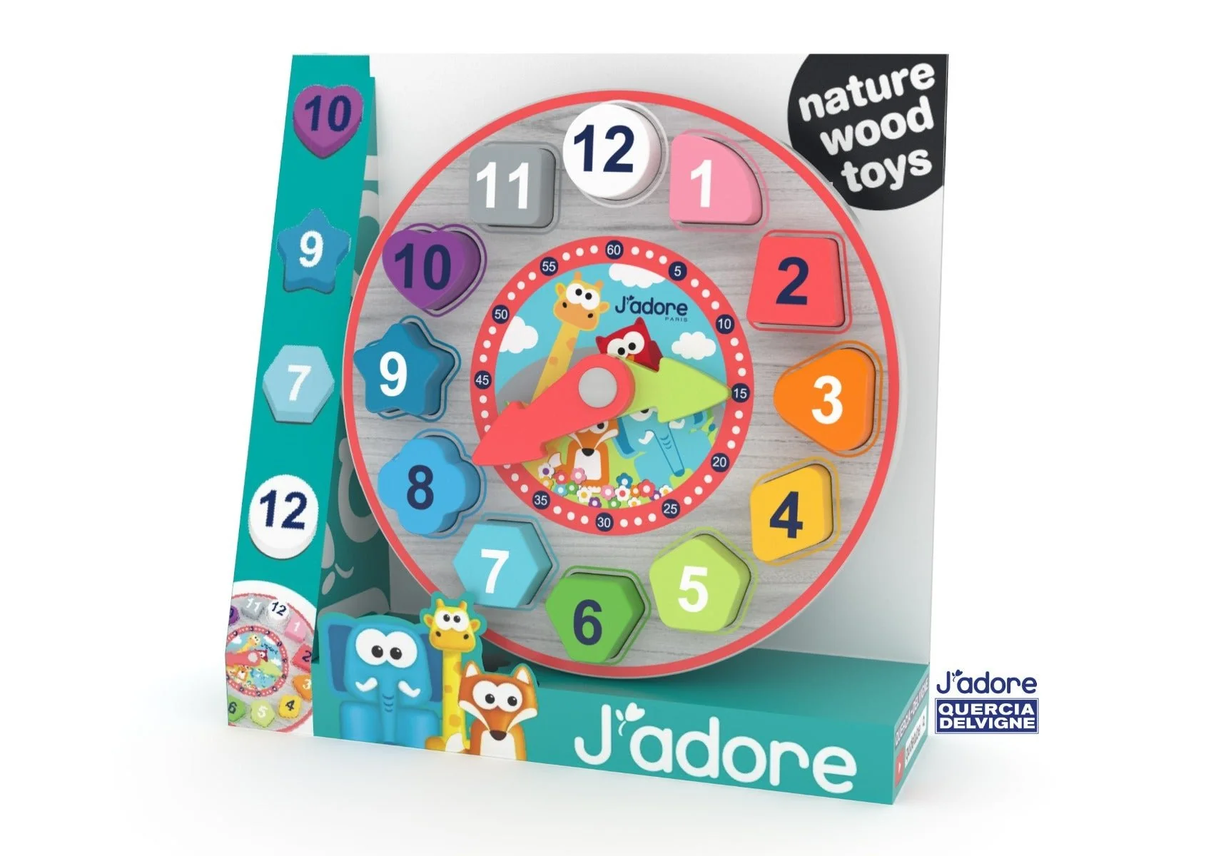 J'adore Wood Learning Clock  - Image 3