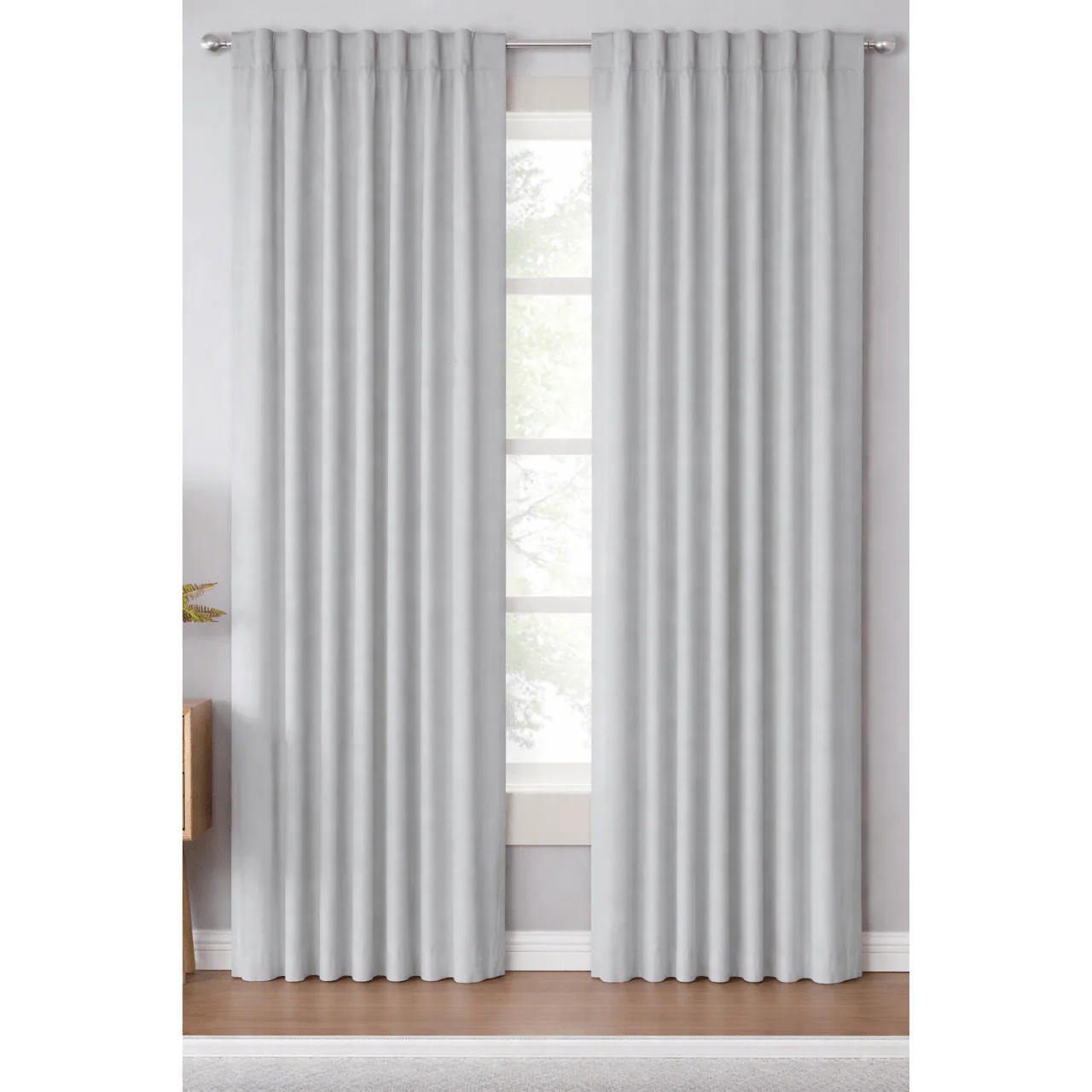 Jacob Back Tab Lined Faux Linen Curtain Panels – 52X84  (2-Pack) - Image 4