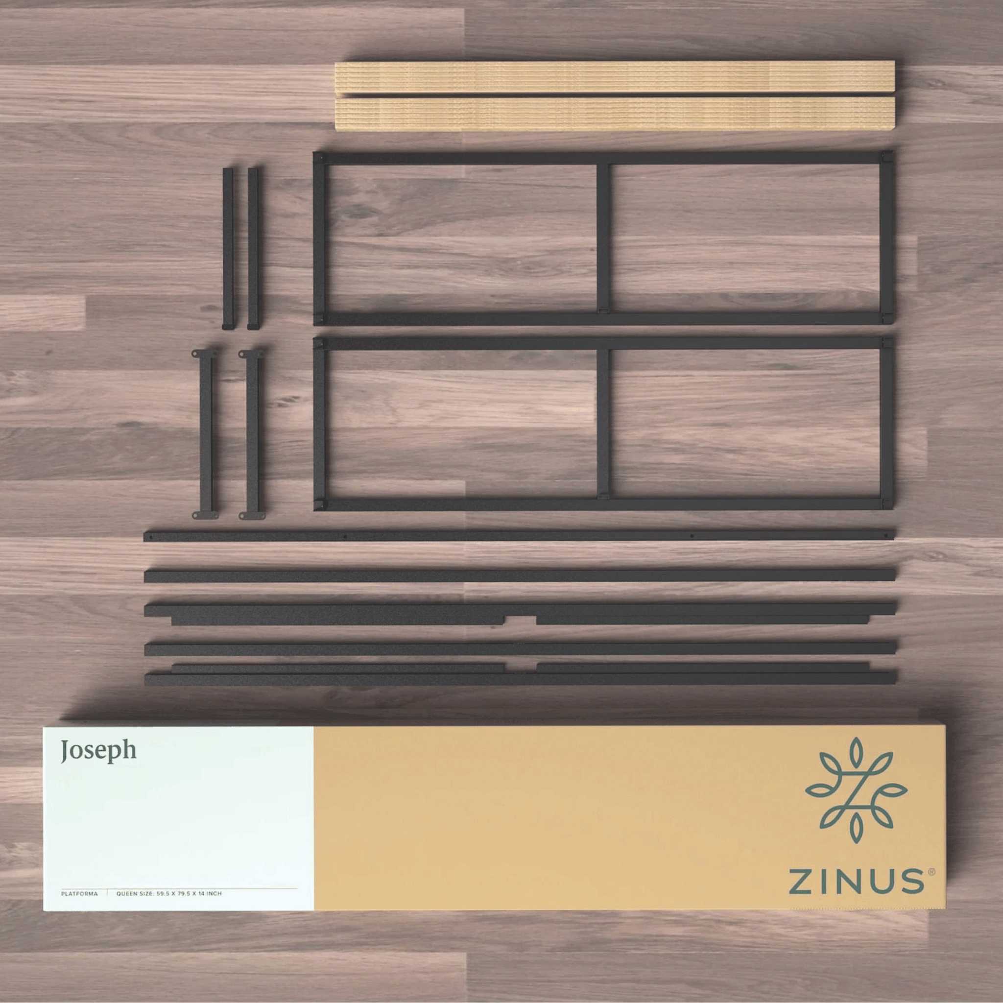 Joseph Black Metal Platform Bed Frame - Image 3