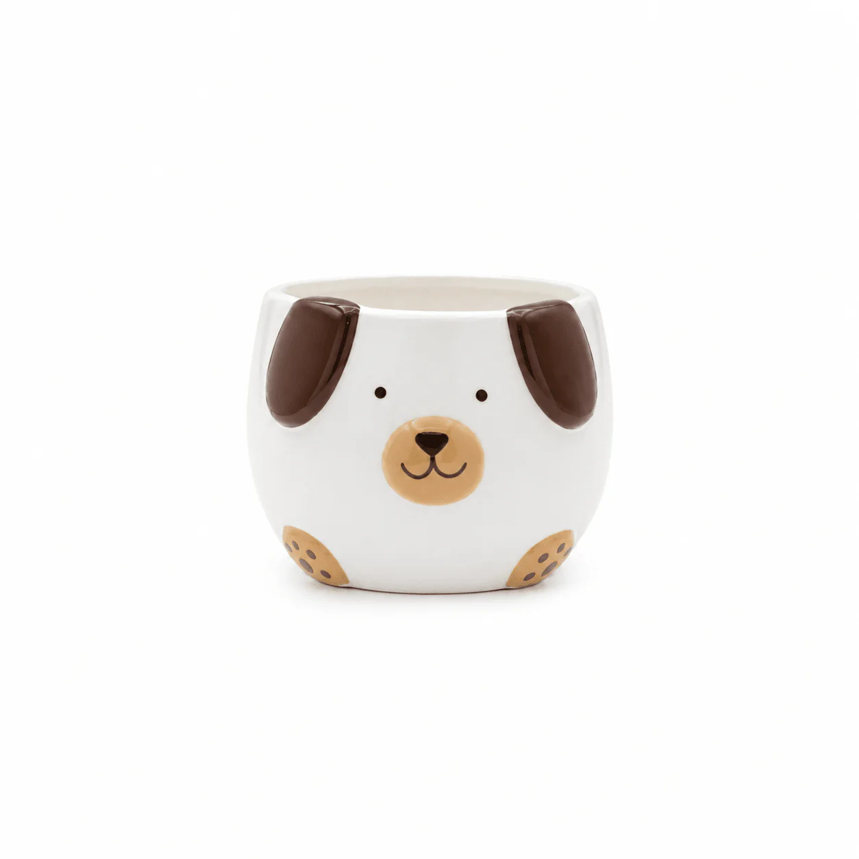Kawaii Dog Ceramic Planter – Decorative Plant Pot