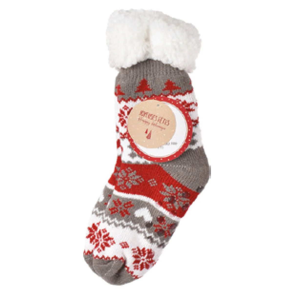 Kid Dble Layer Antislipper Sock Boy 7-12