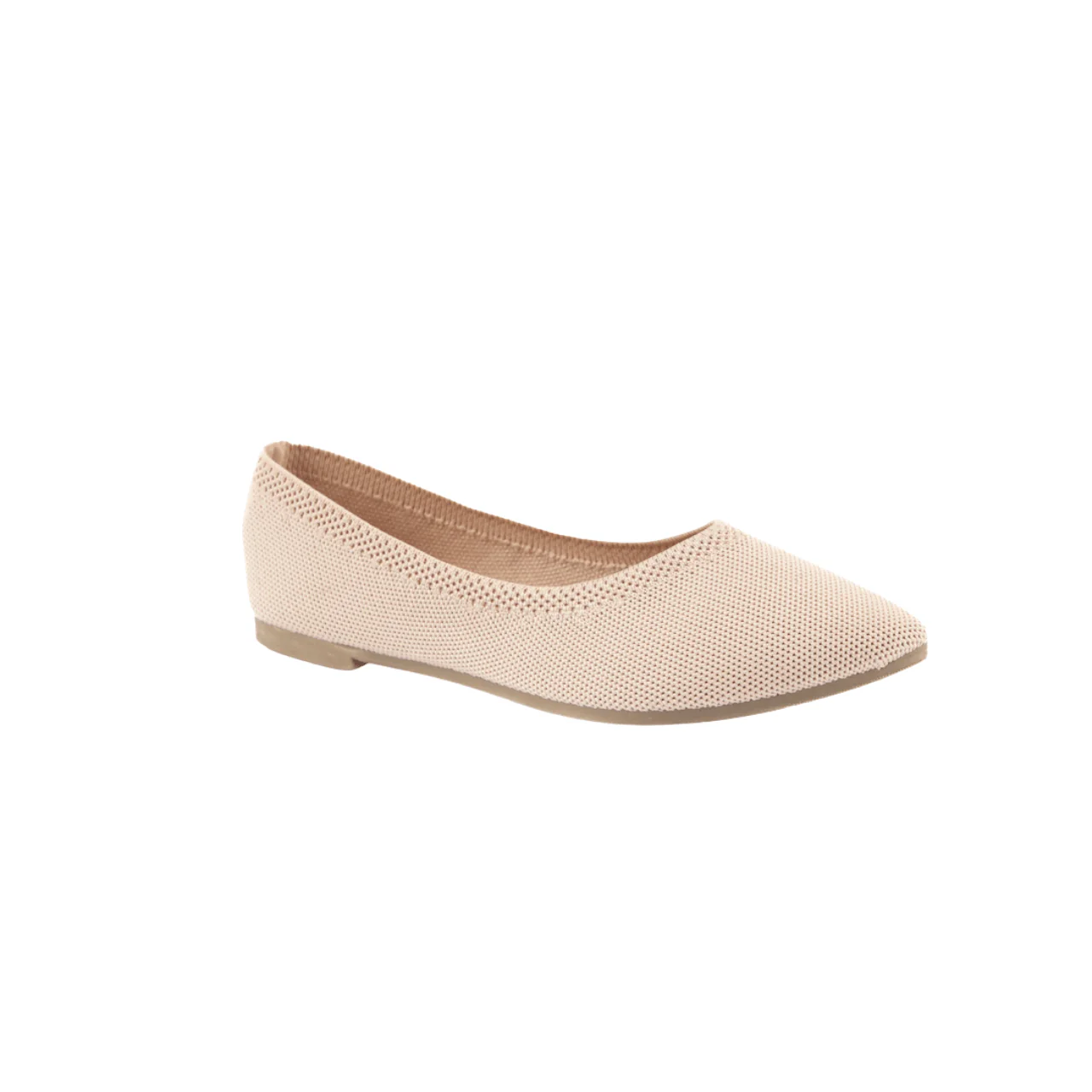 Knit Pointed Toe Ballet Flats