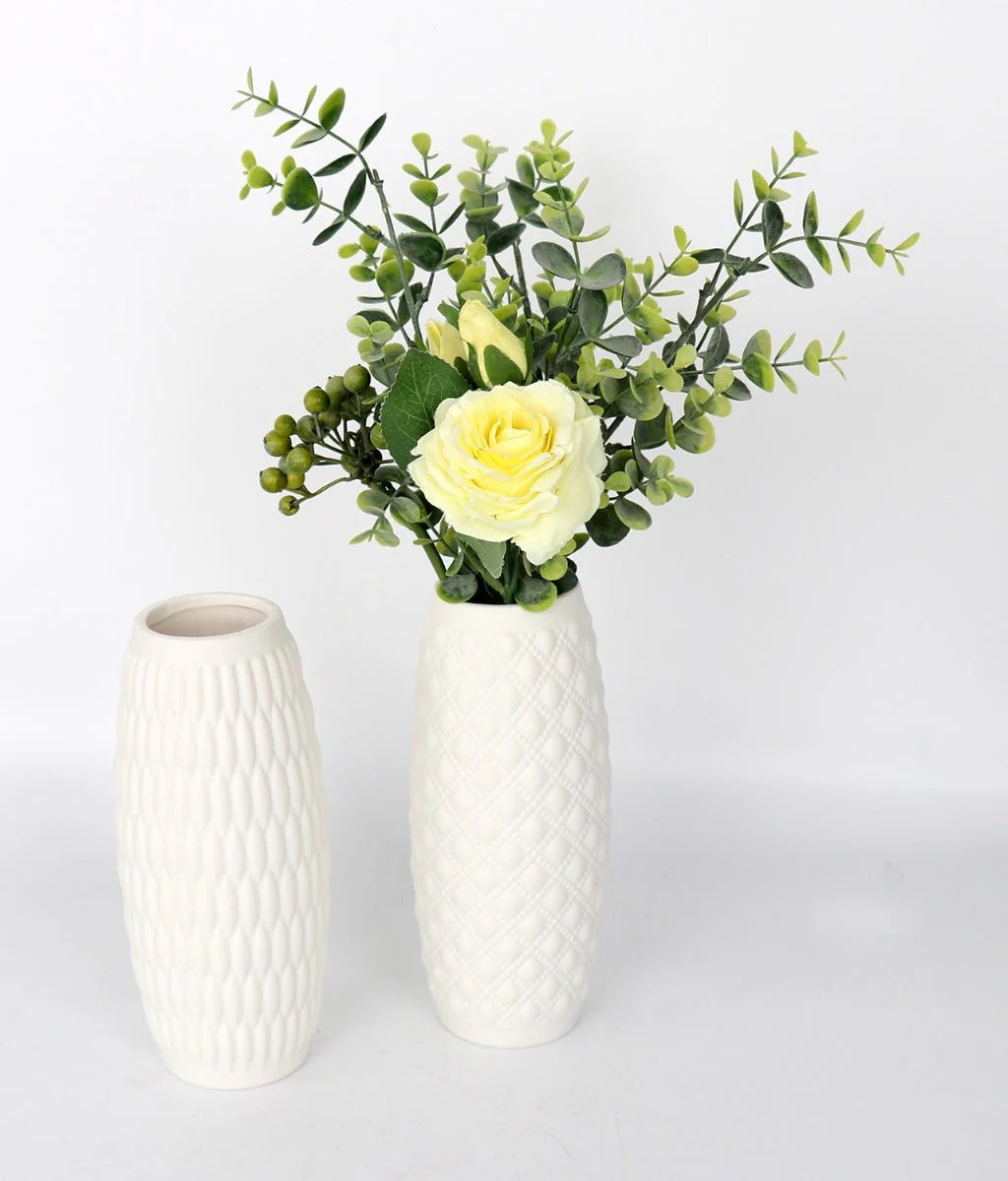 Lauren Taylor - TEXTURED WHITE 8" BUD VASE - Image 5