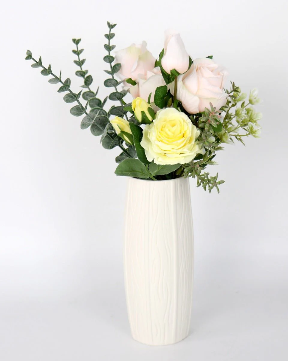 Lauren Taylor - TEXTURED WHITE 8" BUD VASE - Image 6