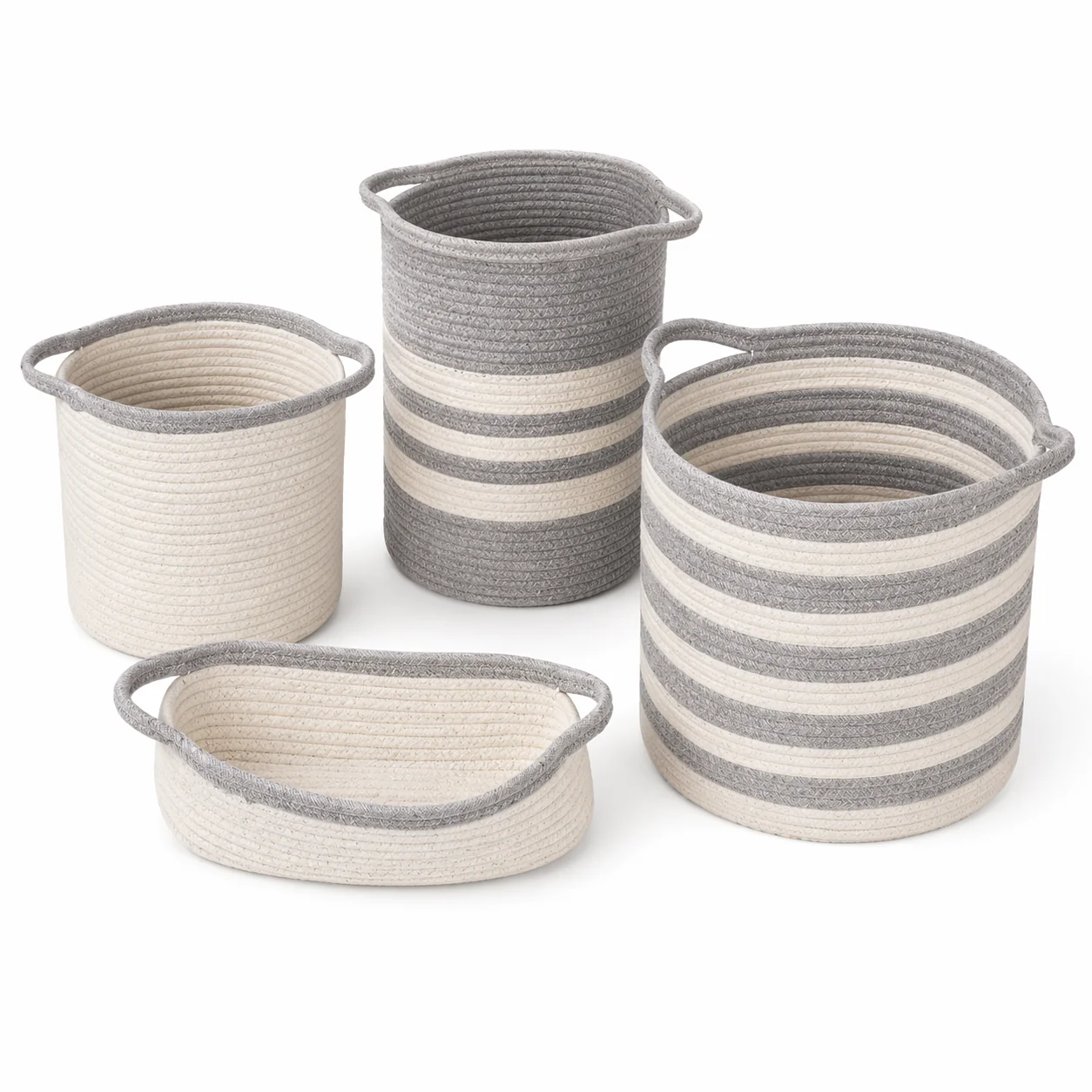 LAURENT TAYLOR - 4Pcs Cotton Rope Basket