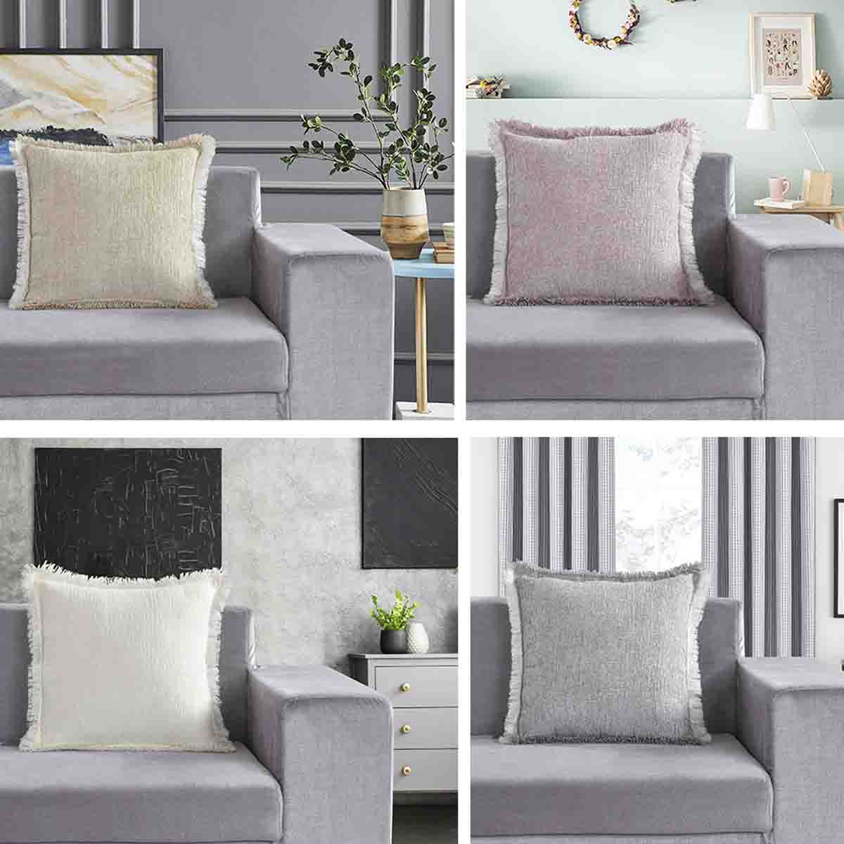 LAURENT TAYLOR - Chenille with self fringe cushion - Image 2