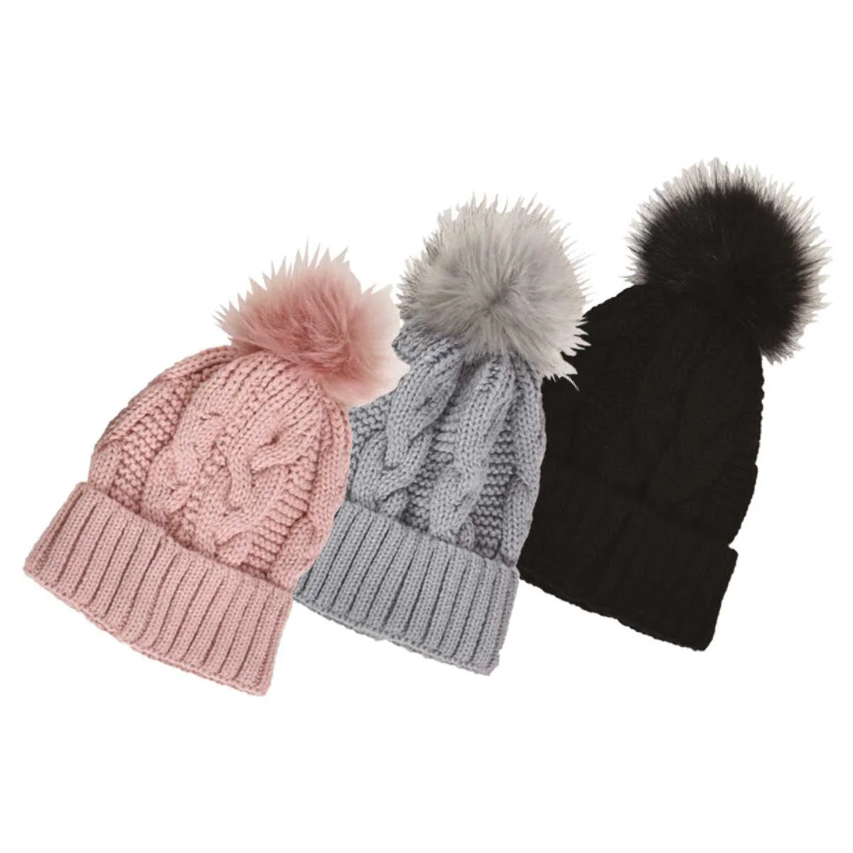 Lds Acrylic Tuques With Pom Pom
