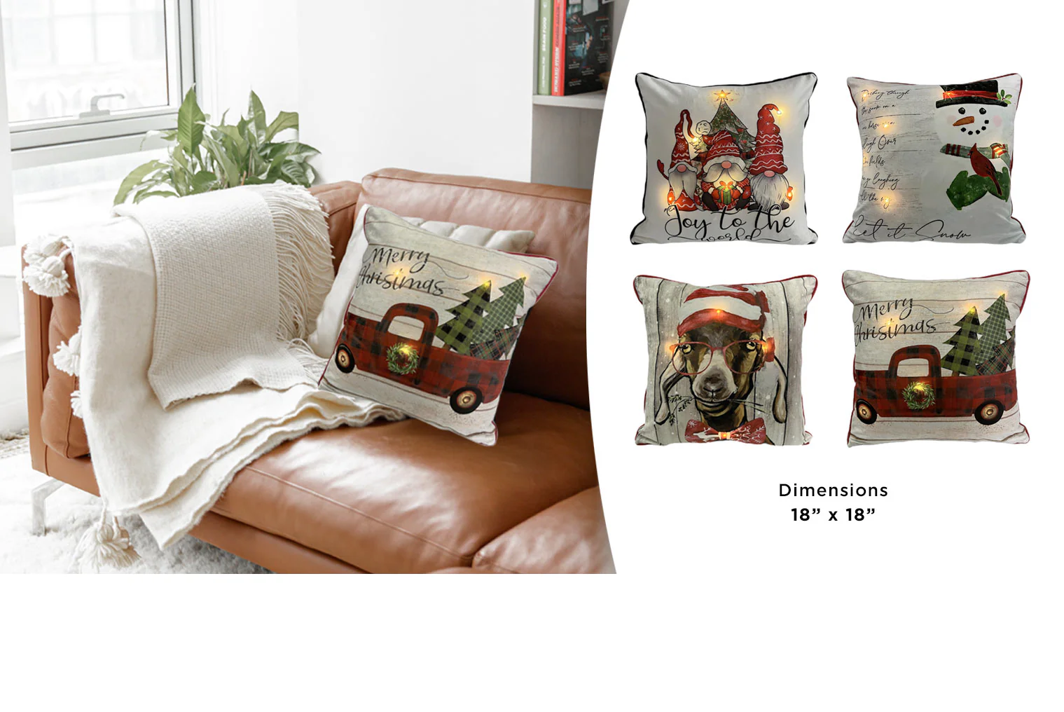 Led Christmas Cushions 18X18 - Image 3