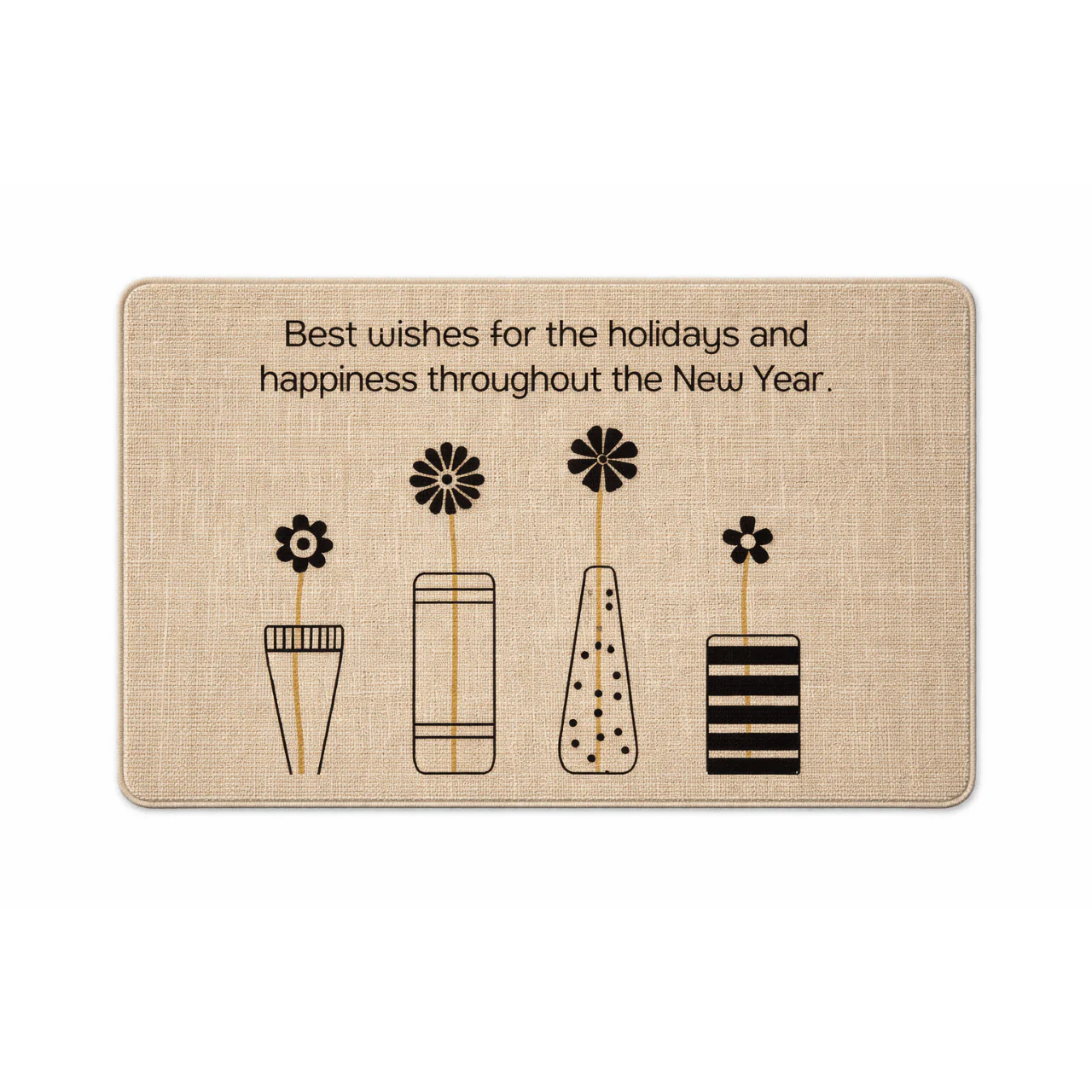Linen Door Mat with Rubber Backing - Image 2
