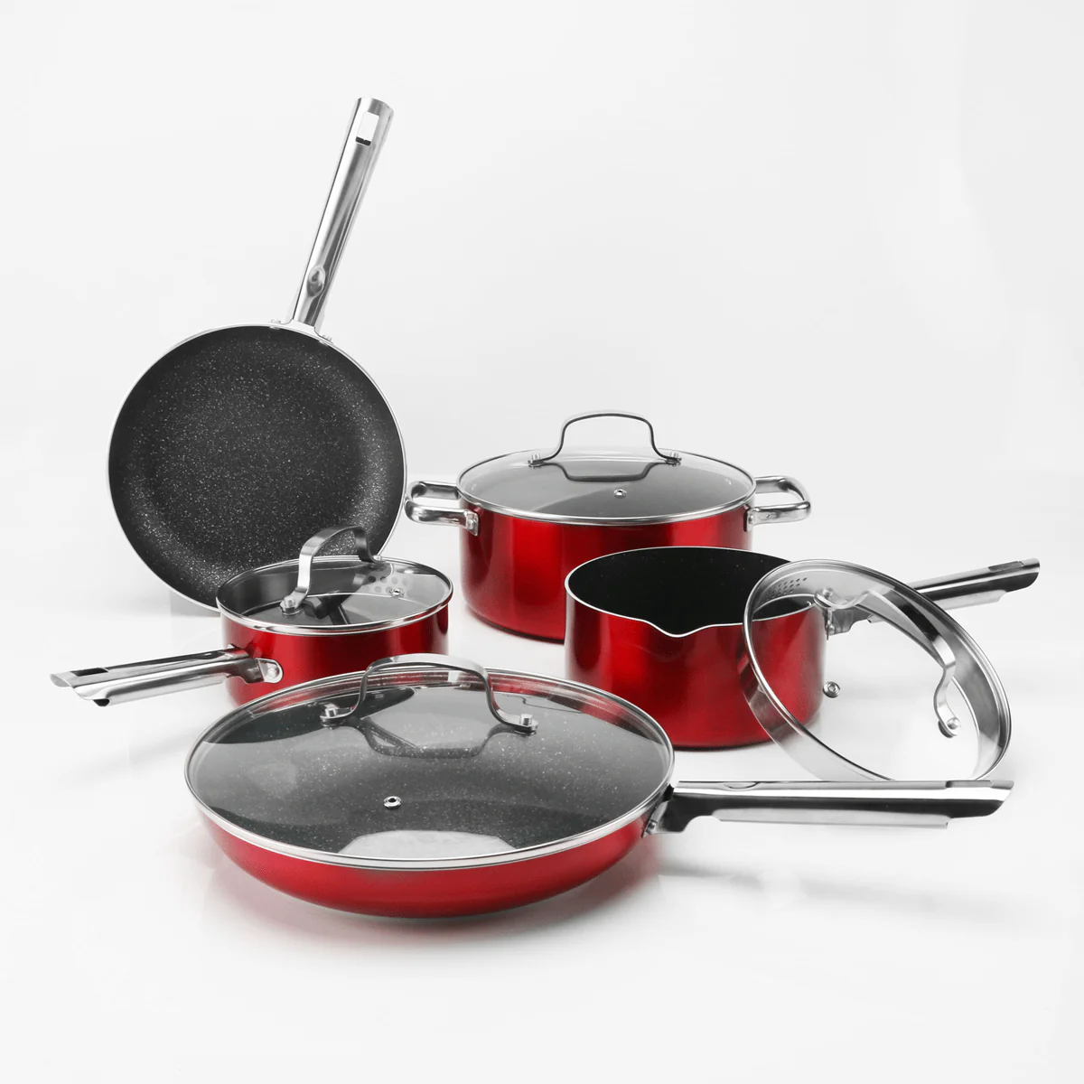 MASSIMO - 9 Pieces Stainless Steel Cookware Set - Image 6