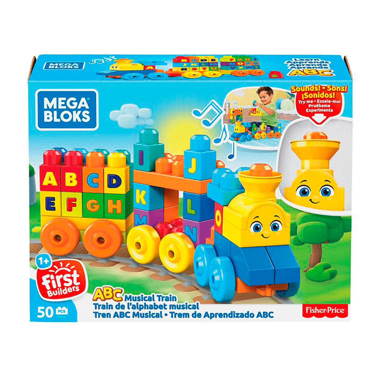 Mega Bloks- ABC Musical Train 50pcs - Image 4