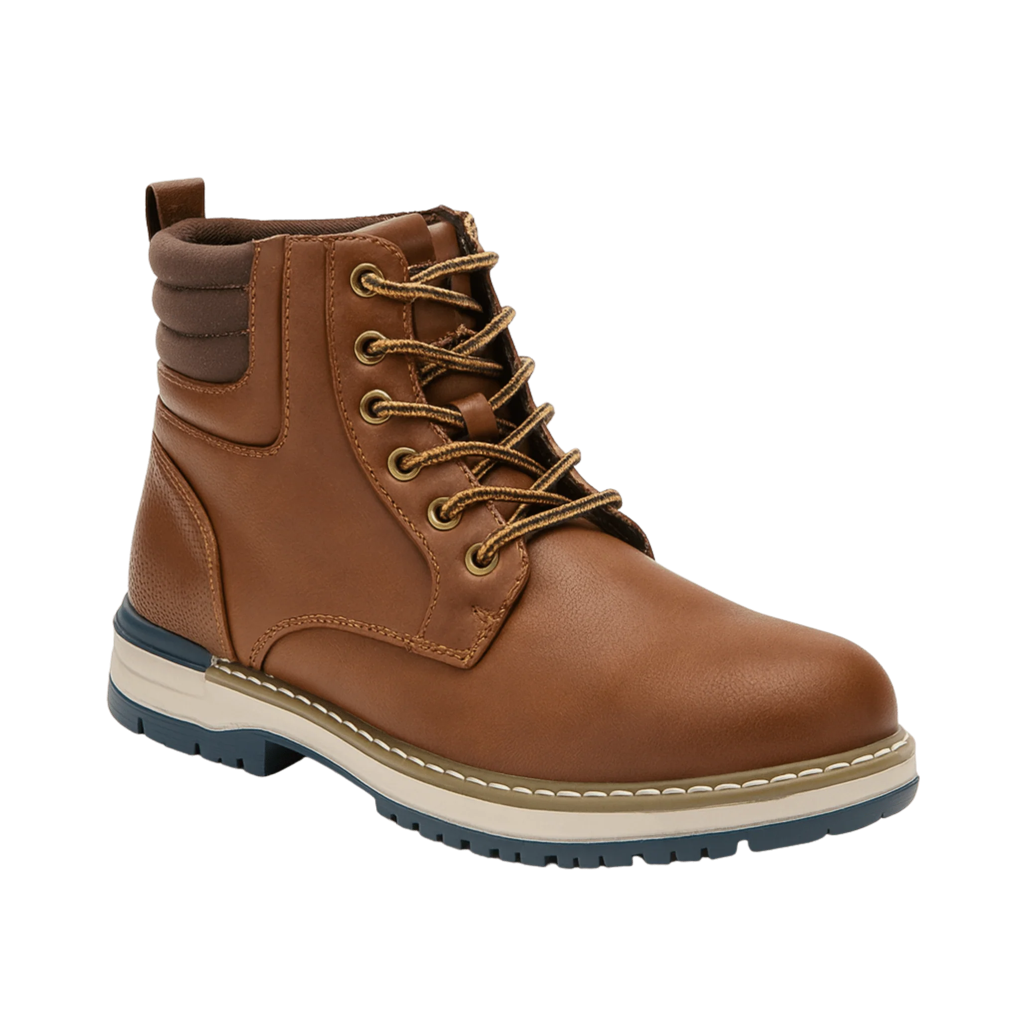 Men’s Lace-Up Faux-Leather Boot – Durable Casual Ankle Boot for Everyday Wear