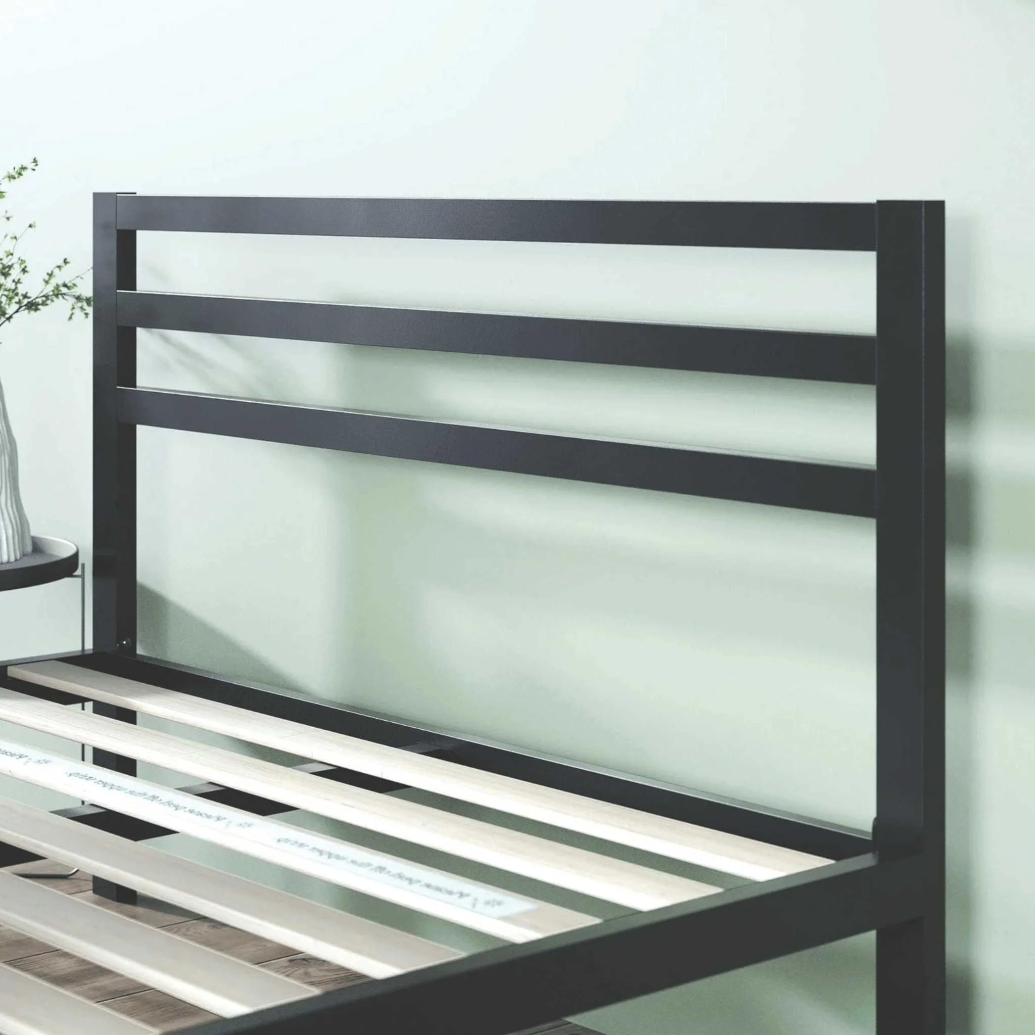 Mia Metal Platform Bed Frame with Headboard – 14" Design - Image 3