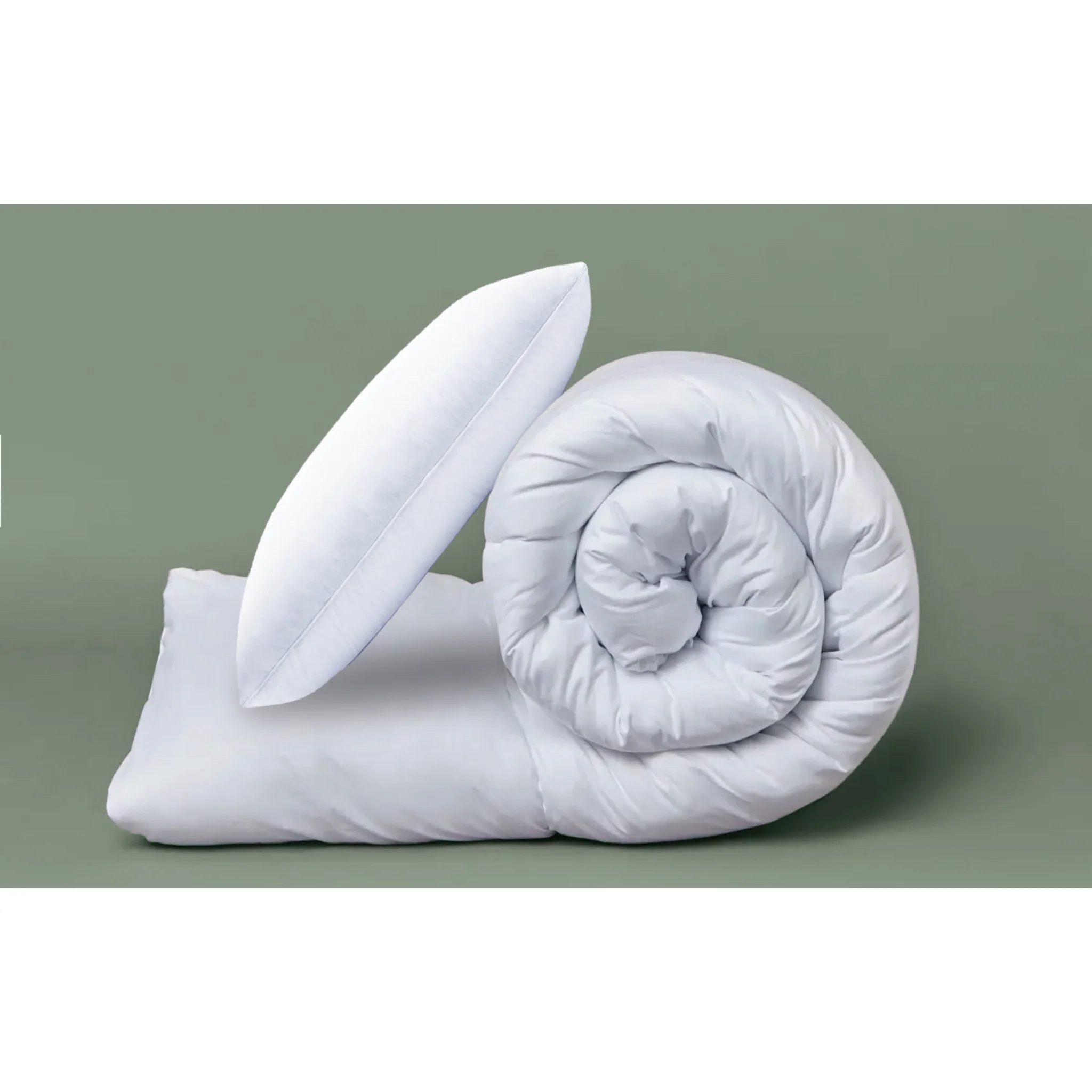 Microfiber Rolled Duvet and Pillow Set – 3 Pieces