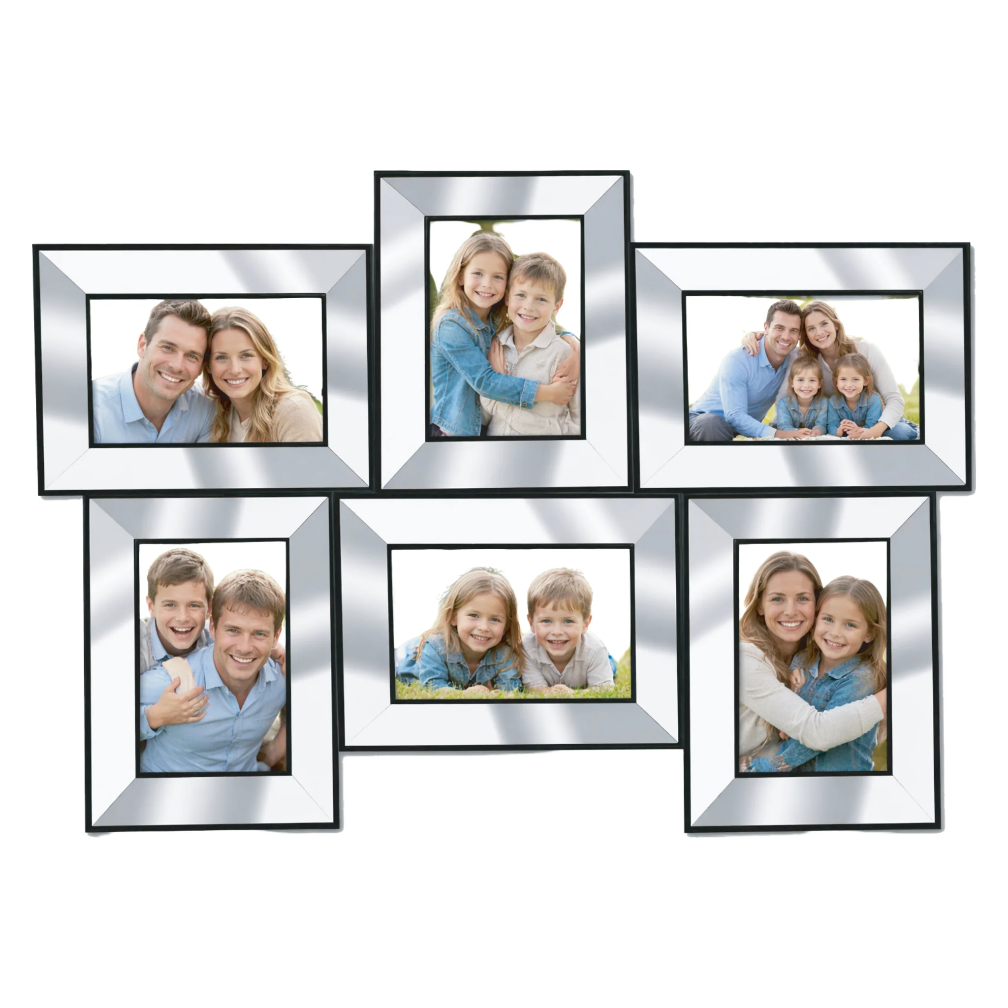 Multi-Opening Wall Photo Frame – 6 Openings