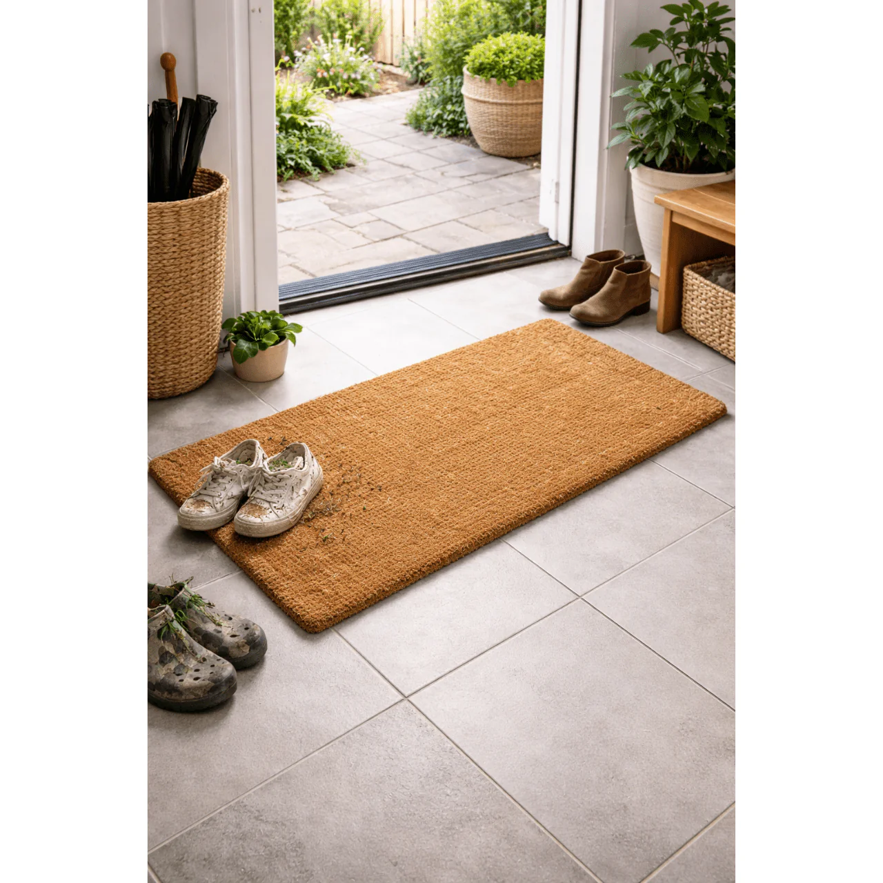 Natural Coir Door Mat with PVC Backing