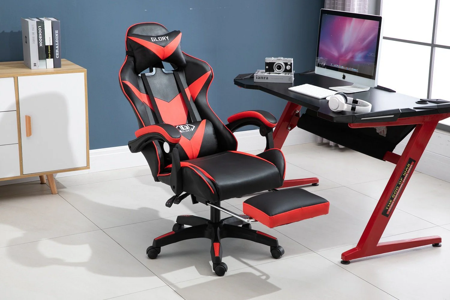 Office Gaming Chair with retractable footrest - Image 3