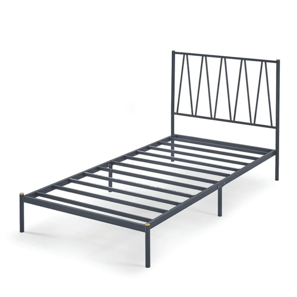 Olga Metal Platform Bed with Headboard (Full & Queen) - Image 2