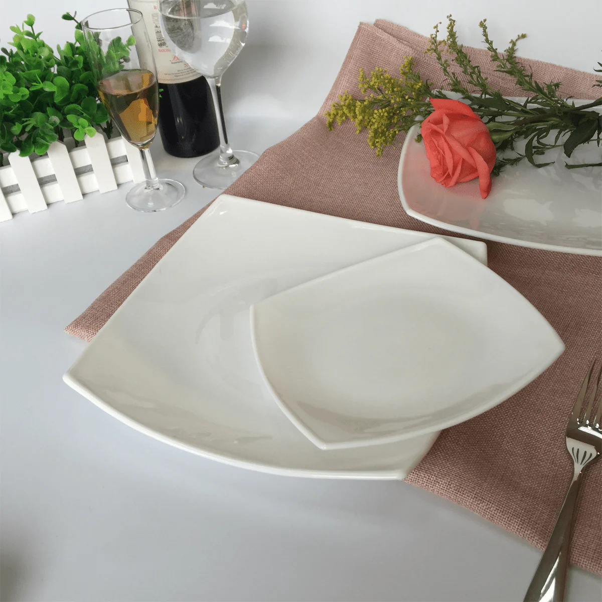 Opaline Diner Soft Square Plate - Image 5