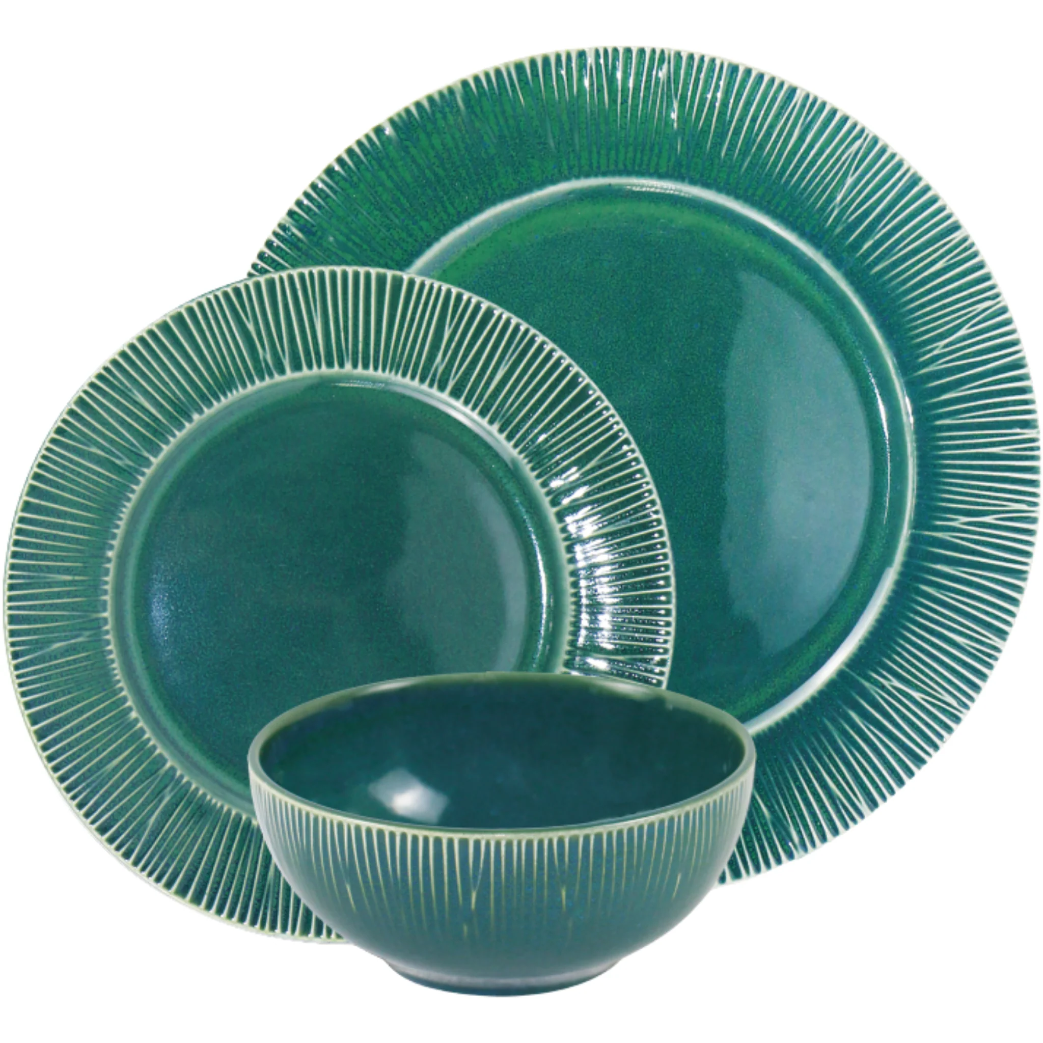 PERIDOT - 12 Piece Dinner Sets Stoneware Reactive