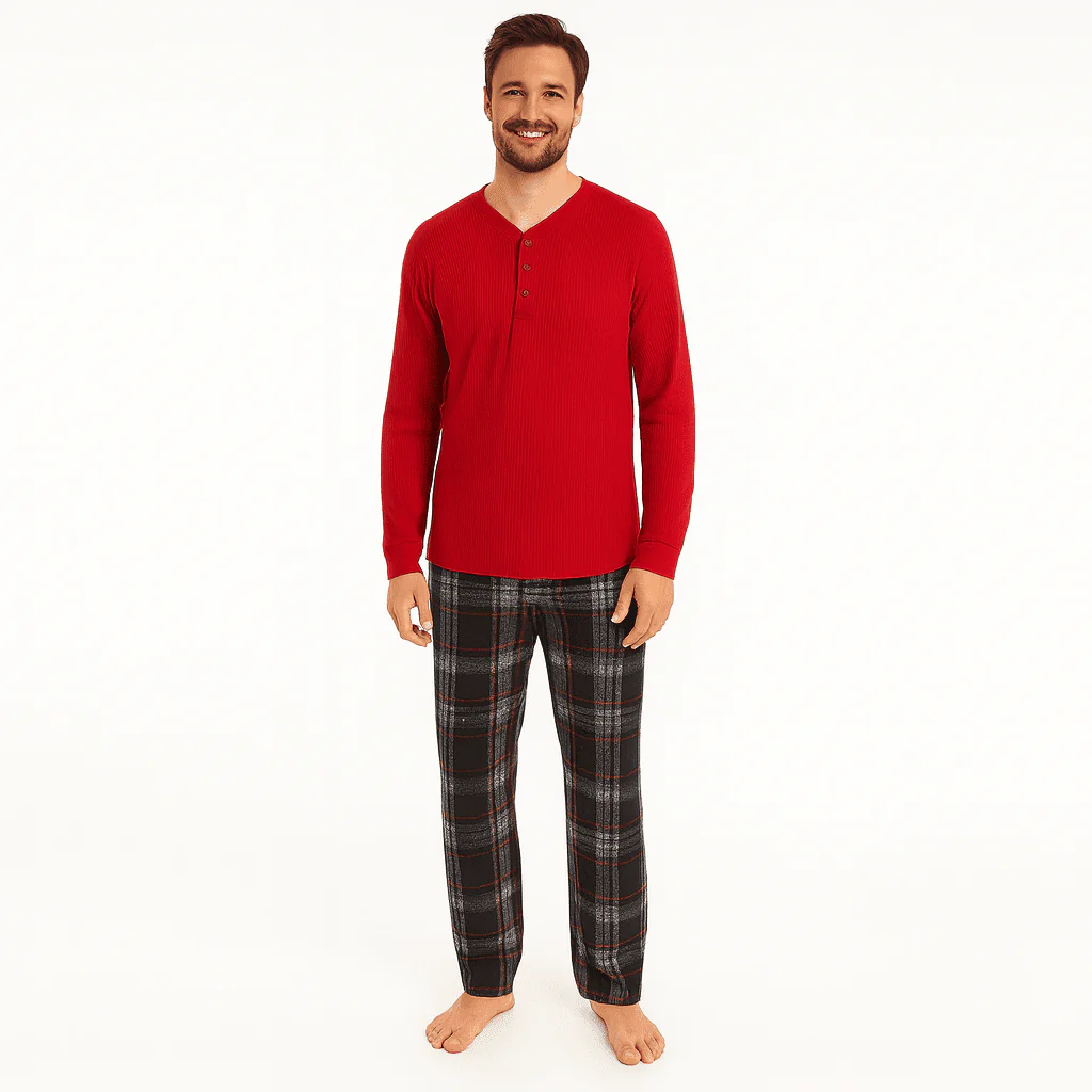 Plaid Flannel Pyjama 2pc Set