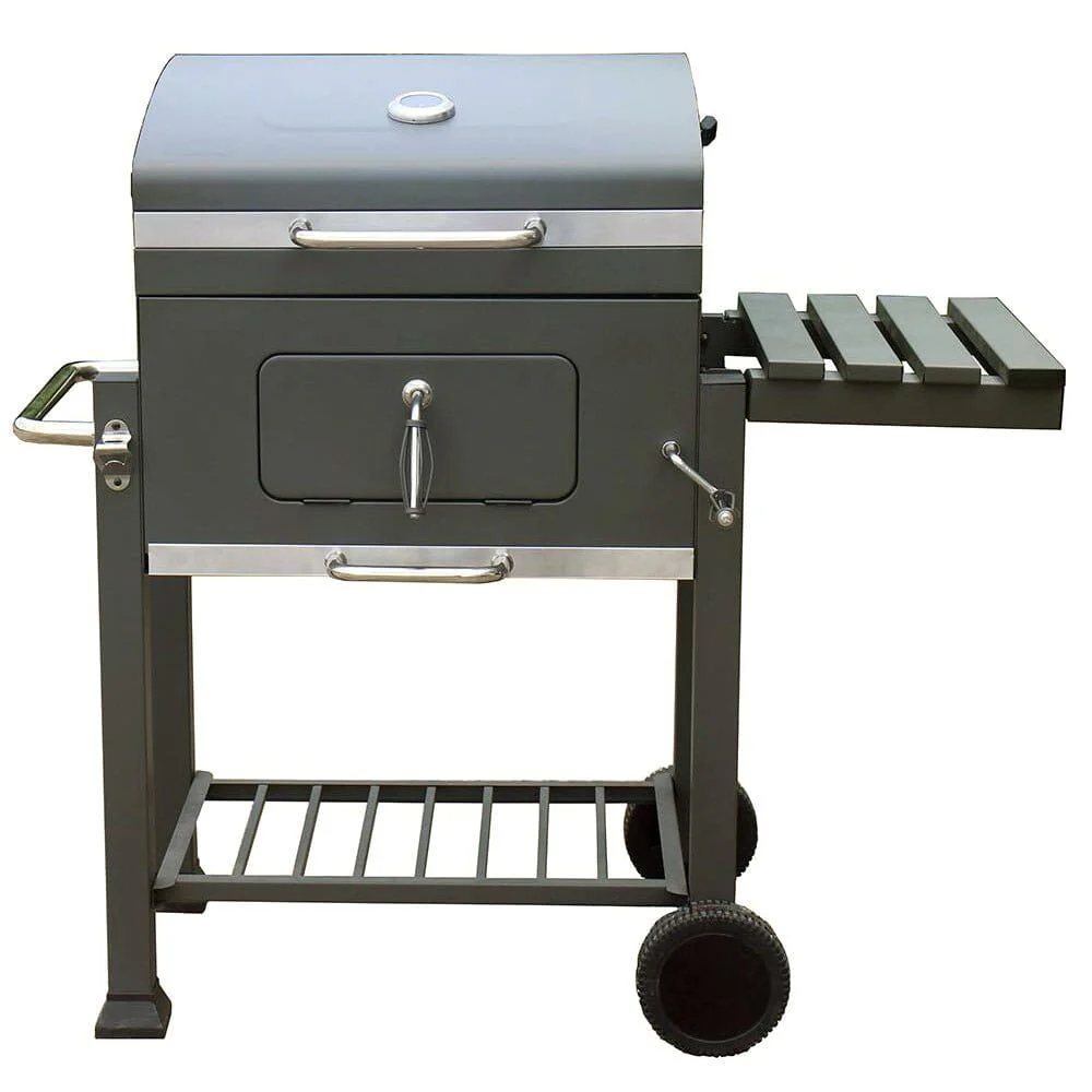 Portable BBQ Charcoal Grill with Foldable Side Shelf - Image 3