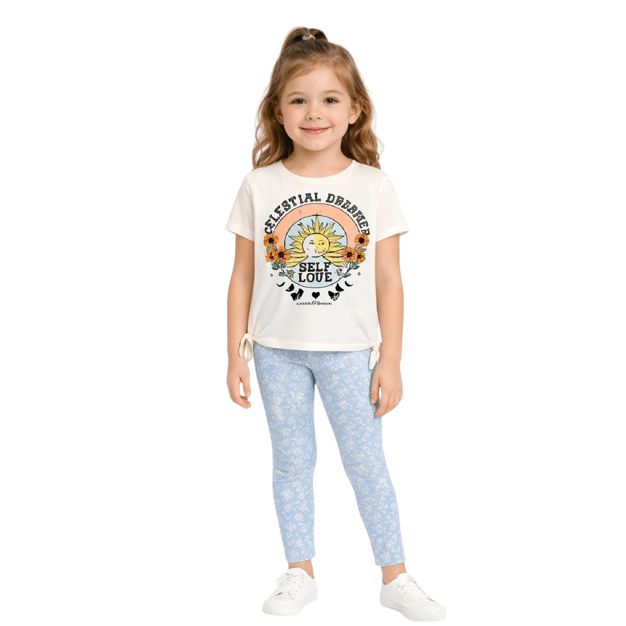 Printed Graphic Tee & Legging Set - Image 2