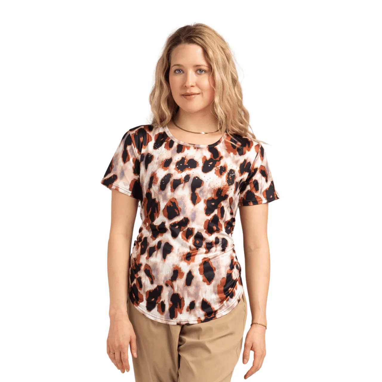 Printed Short-Sleeve Top - Image 2