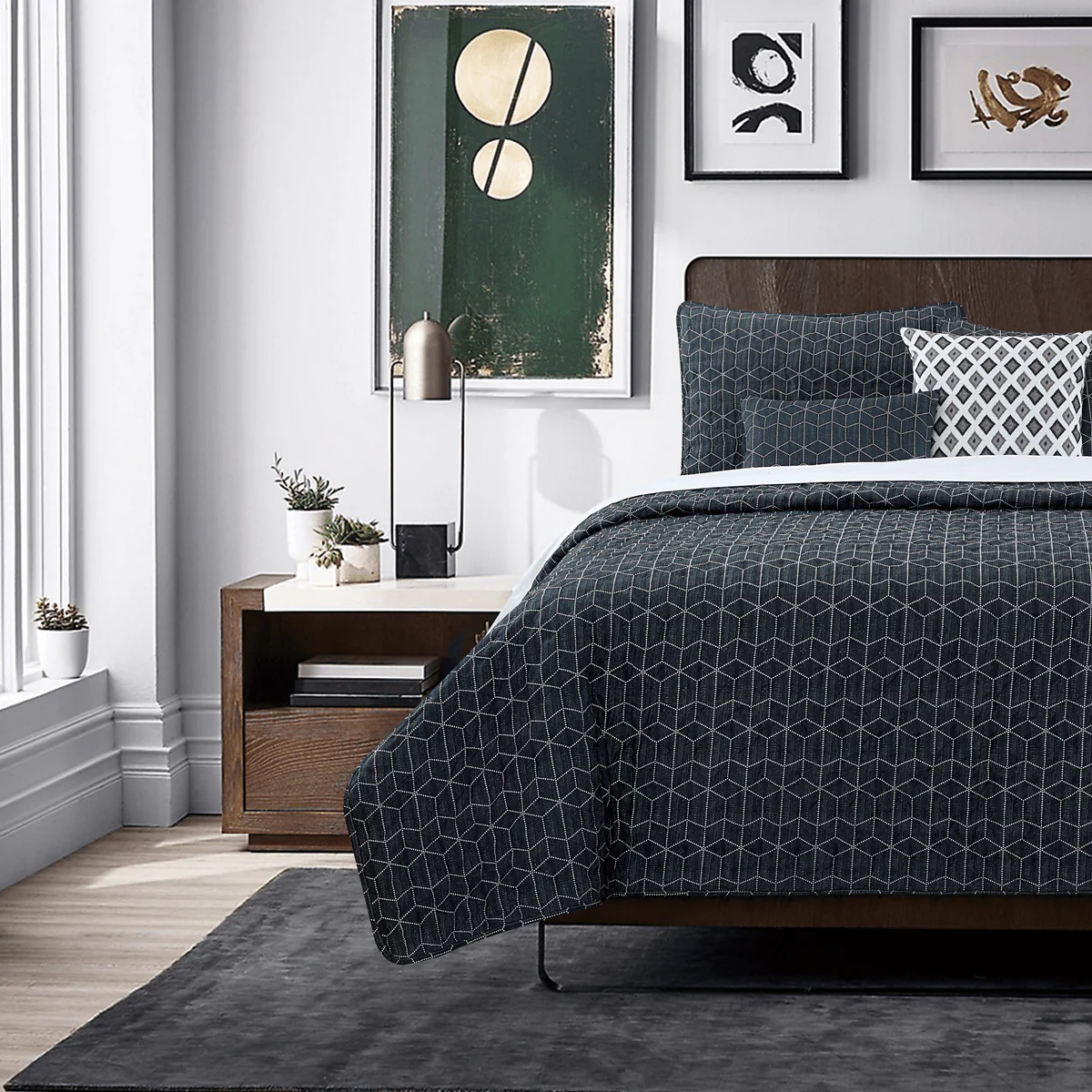 Quilt 4pc Busby Blue