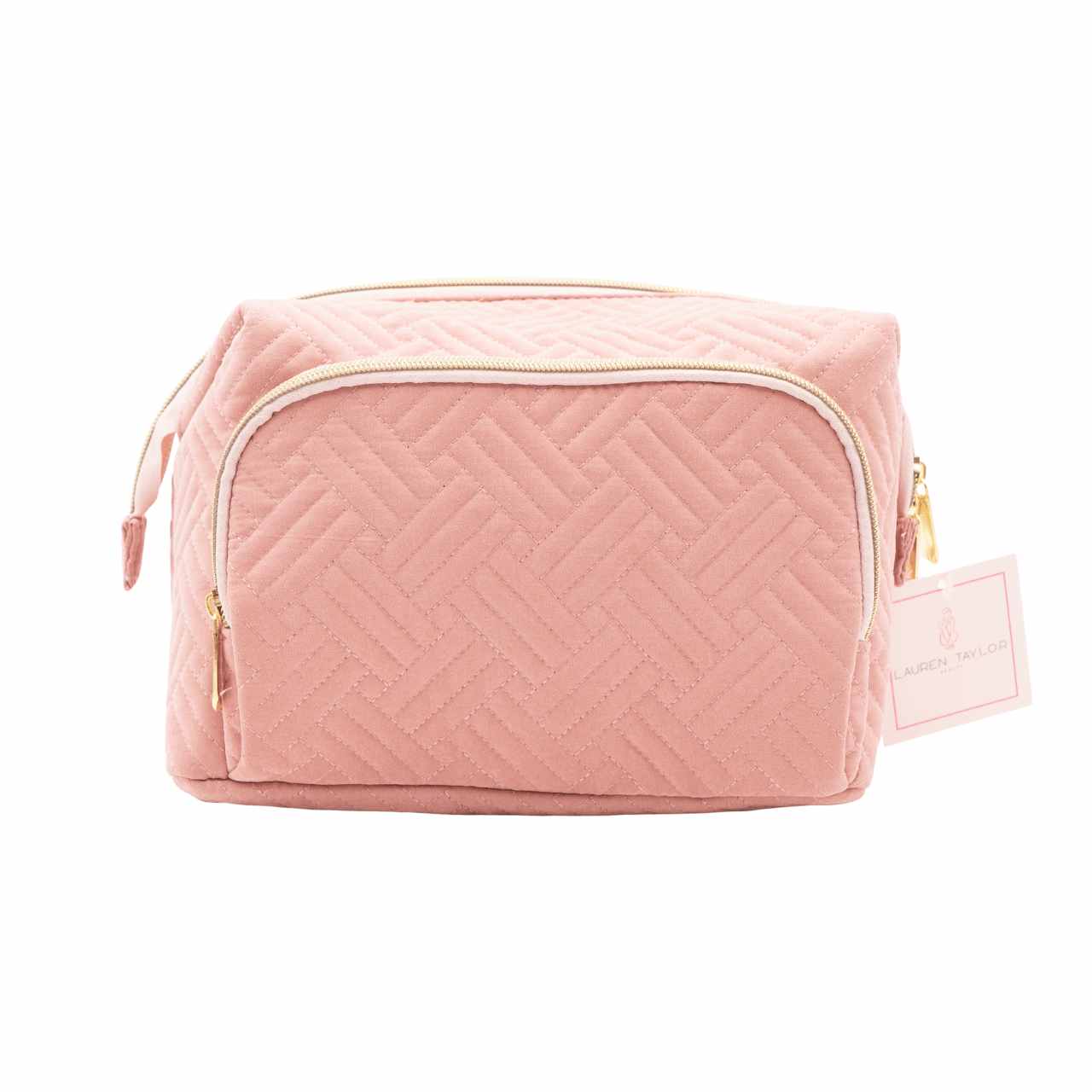 Quilted Toiletry Bag – Blush Pink