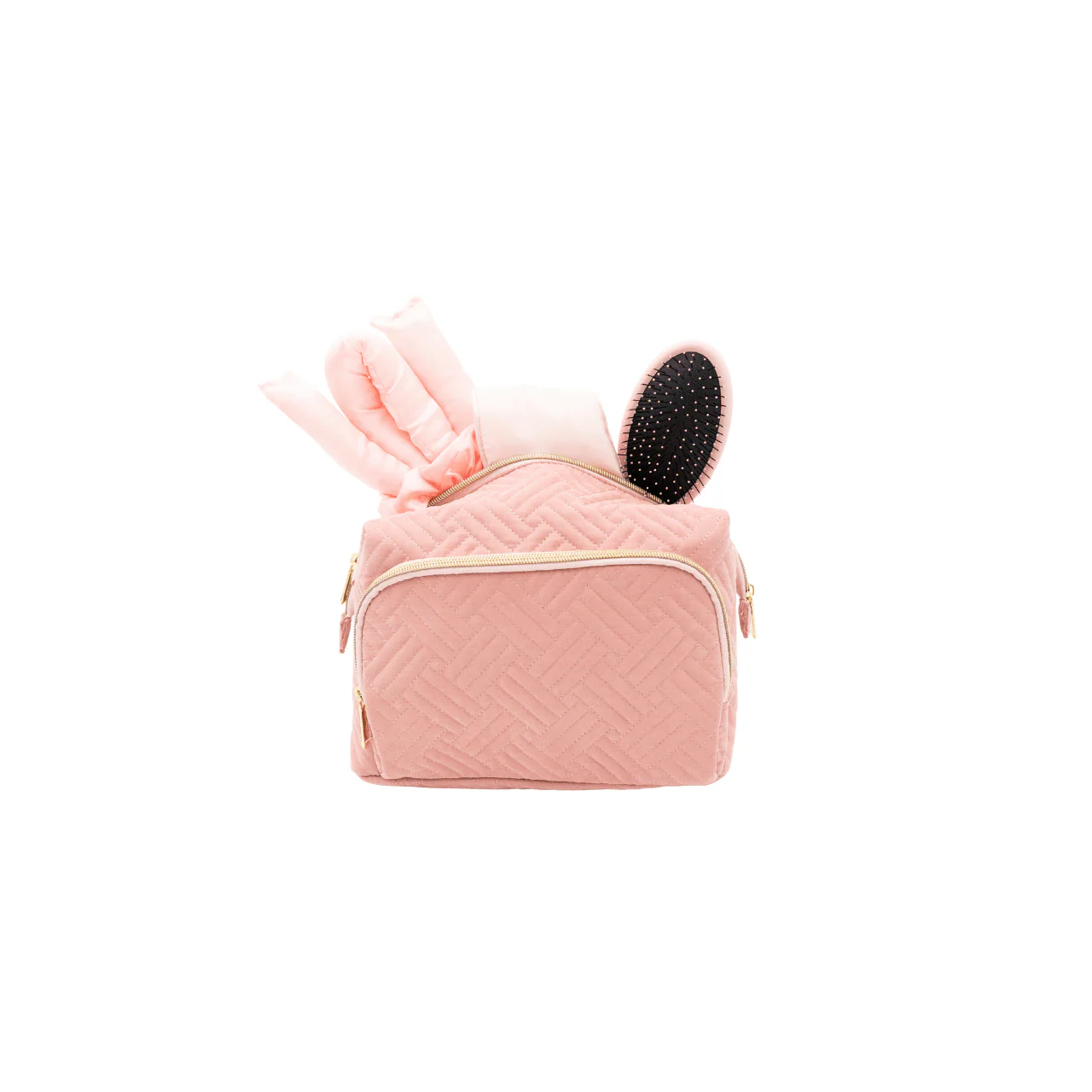 Quilted Toiletry Bag – Blush Pink - Image 2