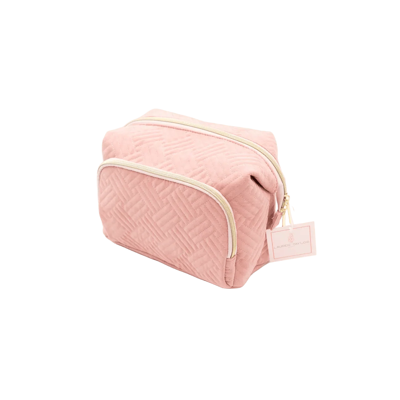 Quilted Toiletry Bag – Blush Pink - Image 3