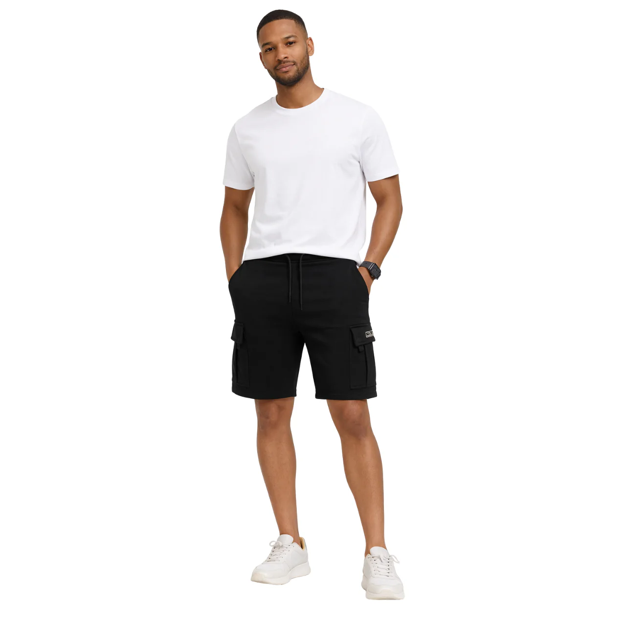 Relaxed Fit Cargo Sweat Shorts - Image 2