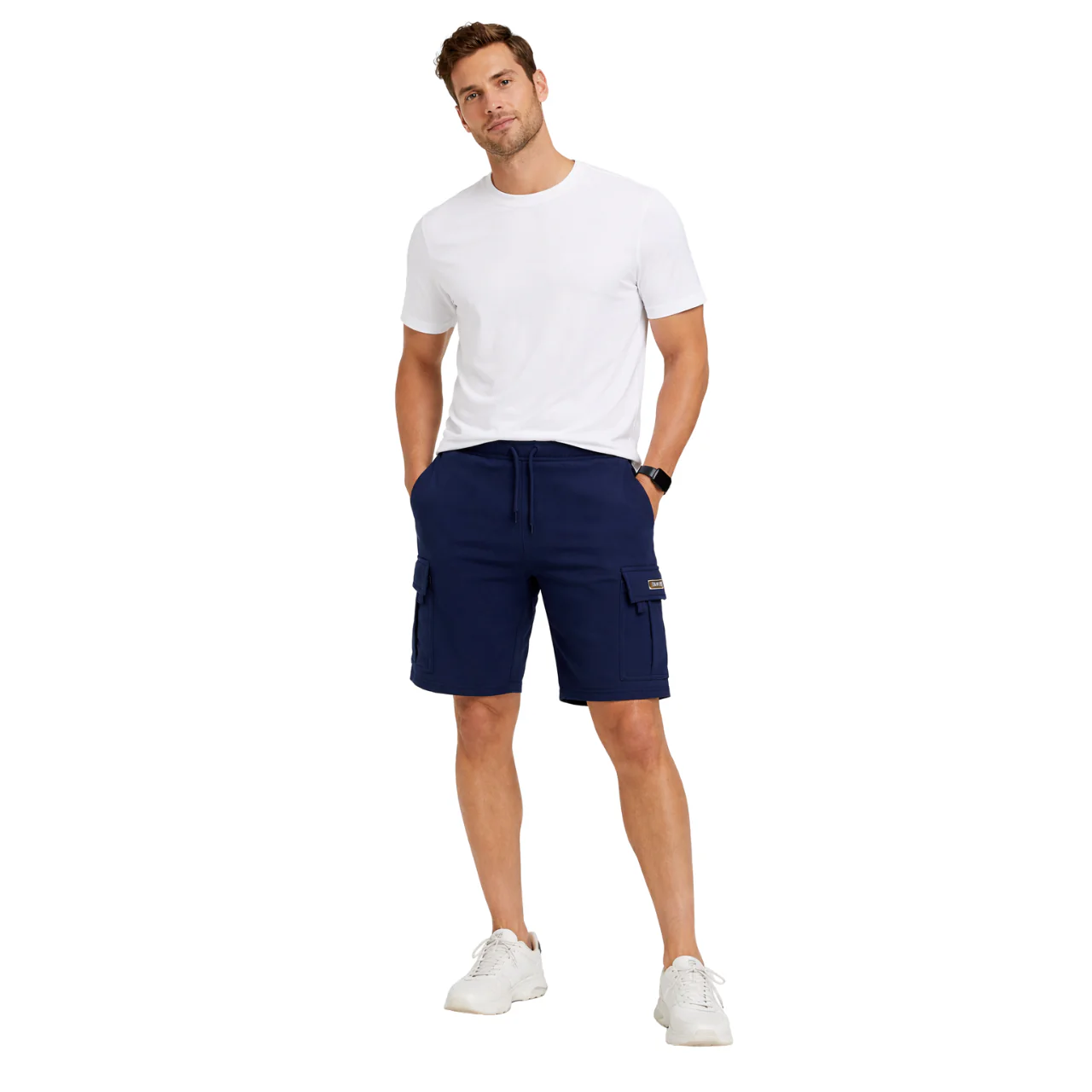 Relaxed Fit Cargo Sweat Shorts - Image 3