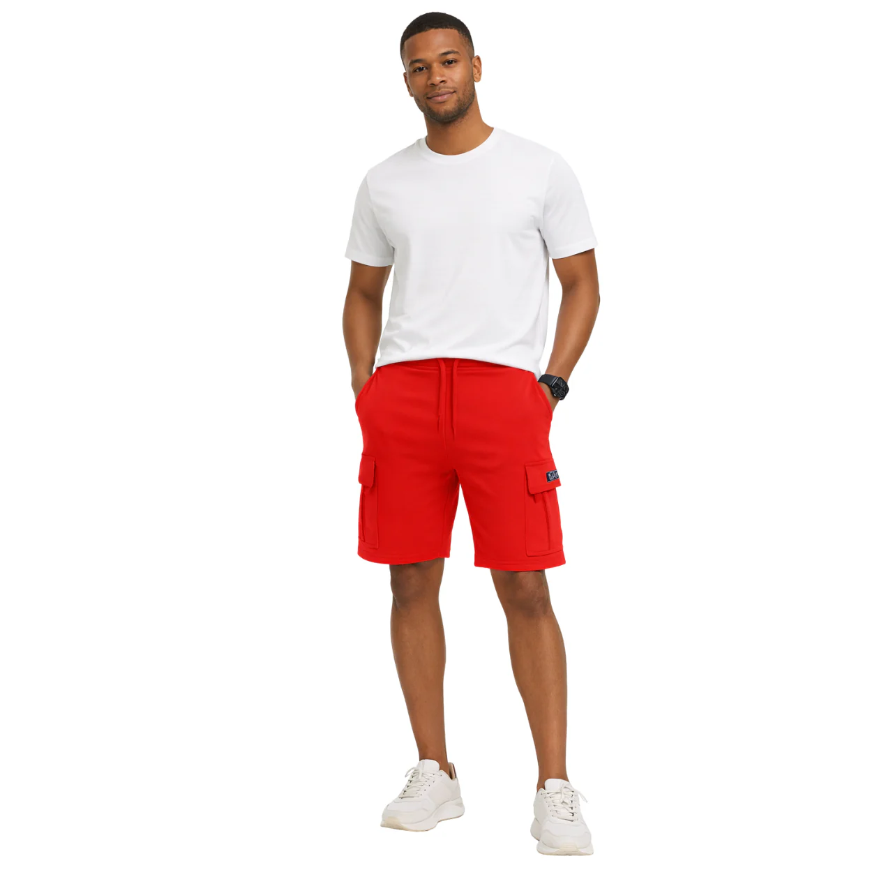 Relaxed Fit Cargo Sweat Shorts - Image 4