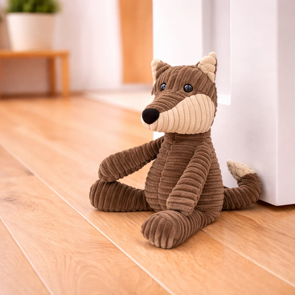 Ribbed Fox Fabric Door Stopper - Image 2