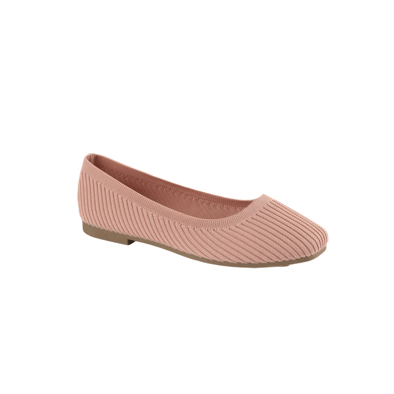 Ribbed Knit Ballet Flats