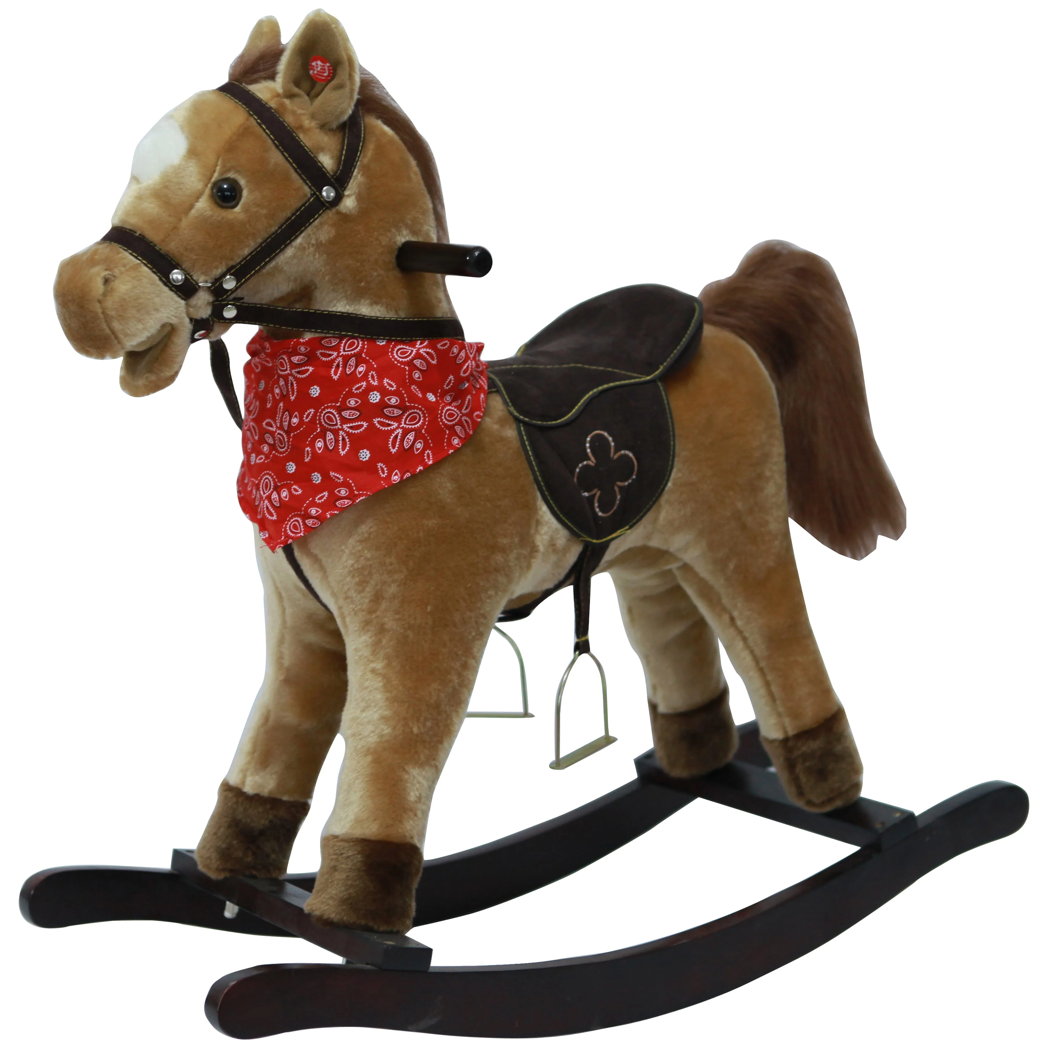 ROCKING PONY WITH DELUXE SADDLE SEAT H64CM 74X30X66CM