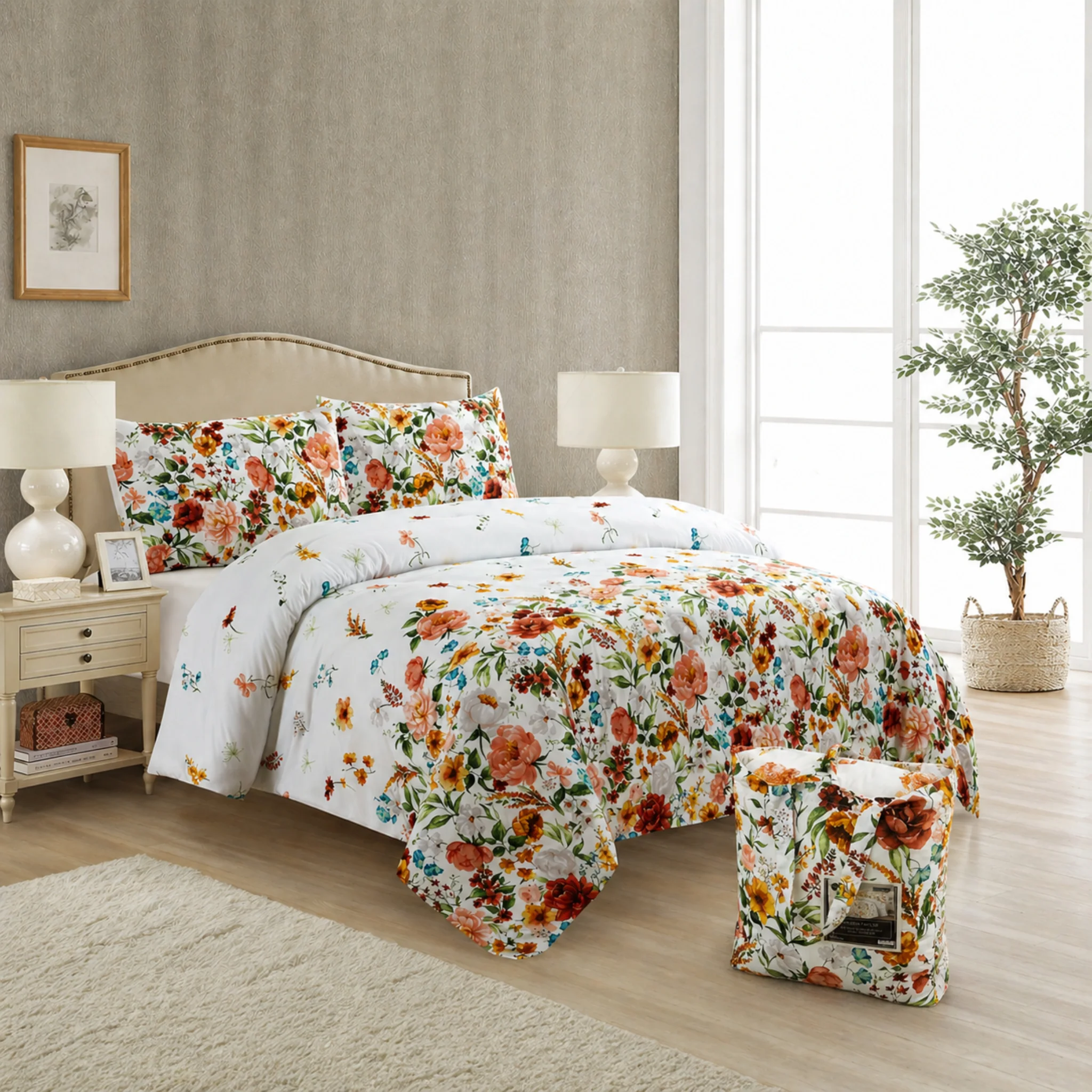 Rosalie Floral 3-Piece Comforter Set