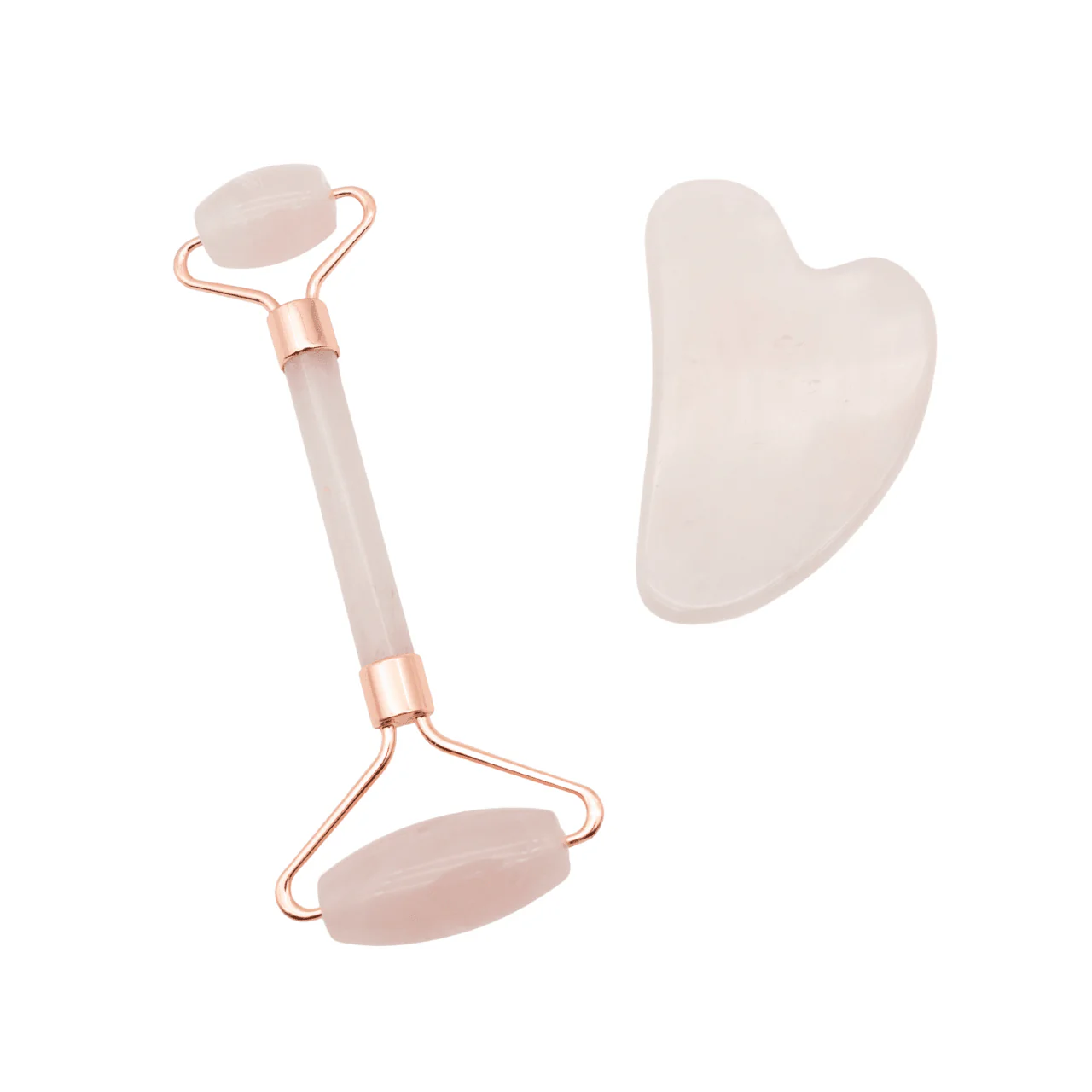 Rose Quartz Facial Care Set – Roller & Gua Sha - Image 2