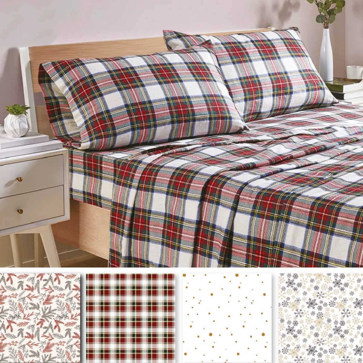 RUSTIC CABIN - ROWLAND Flannel Sheet Set - Image 2