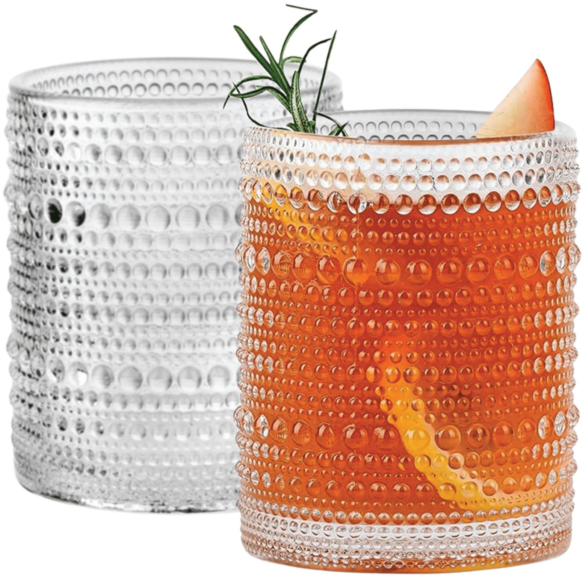 Set of 4 Glasses Grey or Clear