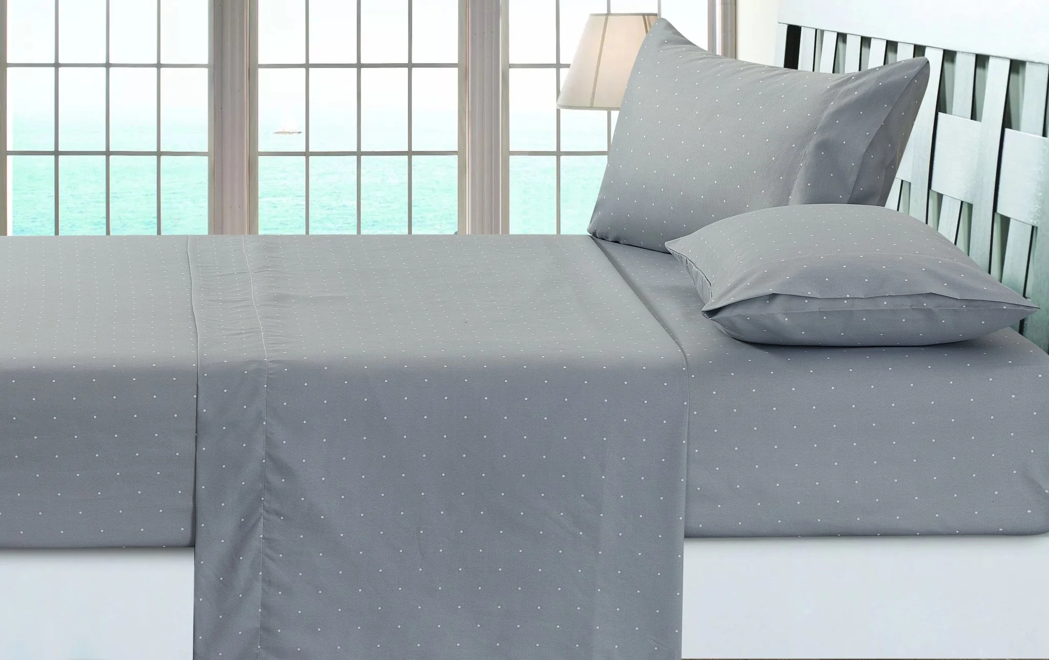 Sheet Set Grey Lindam Collection Microfiber - Image 3
