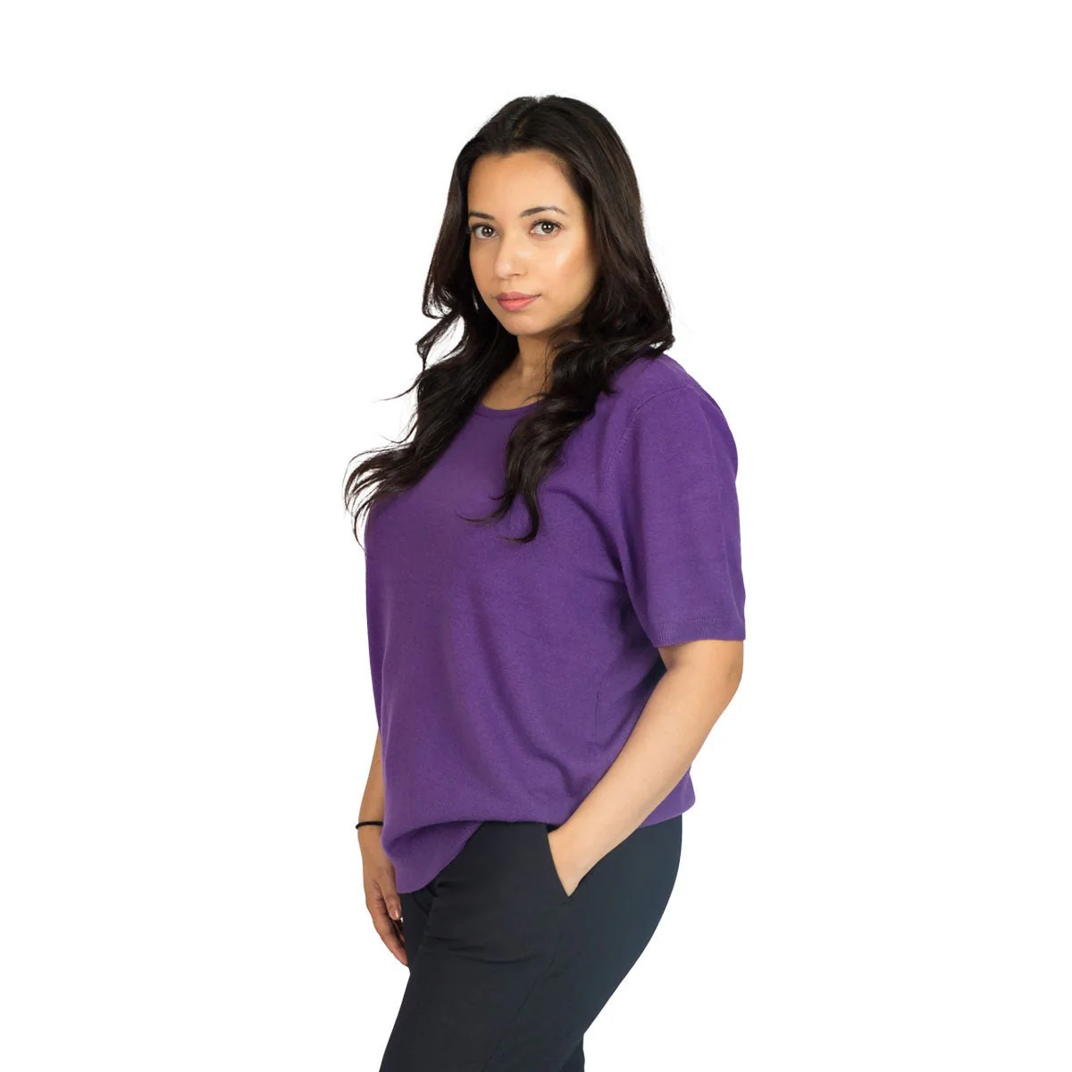 Short Sleeve Acrylic Crew Neck - Image 3