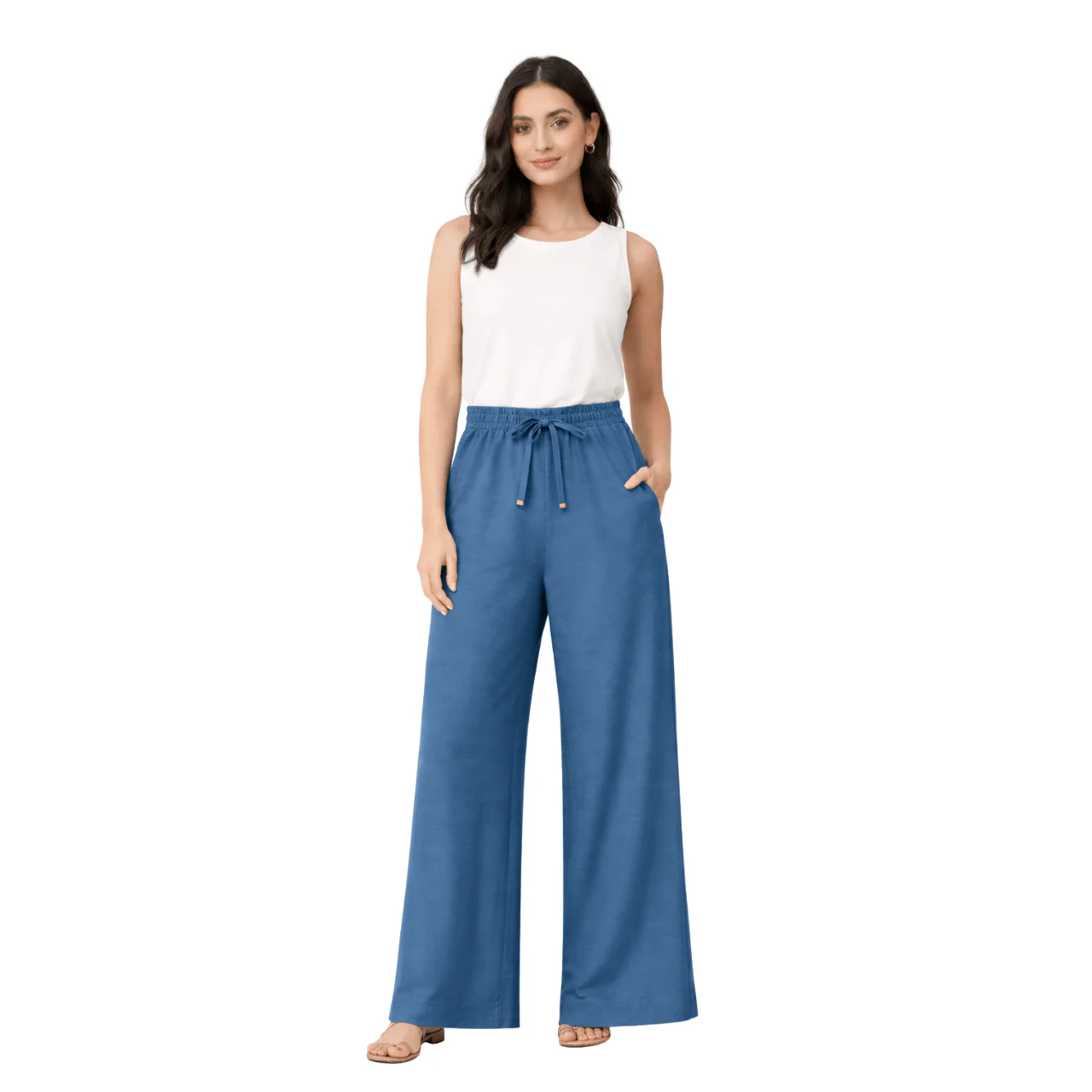 Soft Touch Wide-Leg Lounge Pants - Image 3