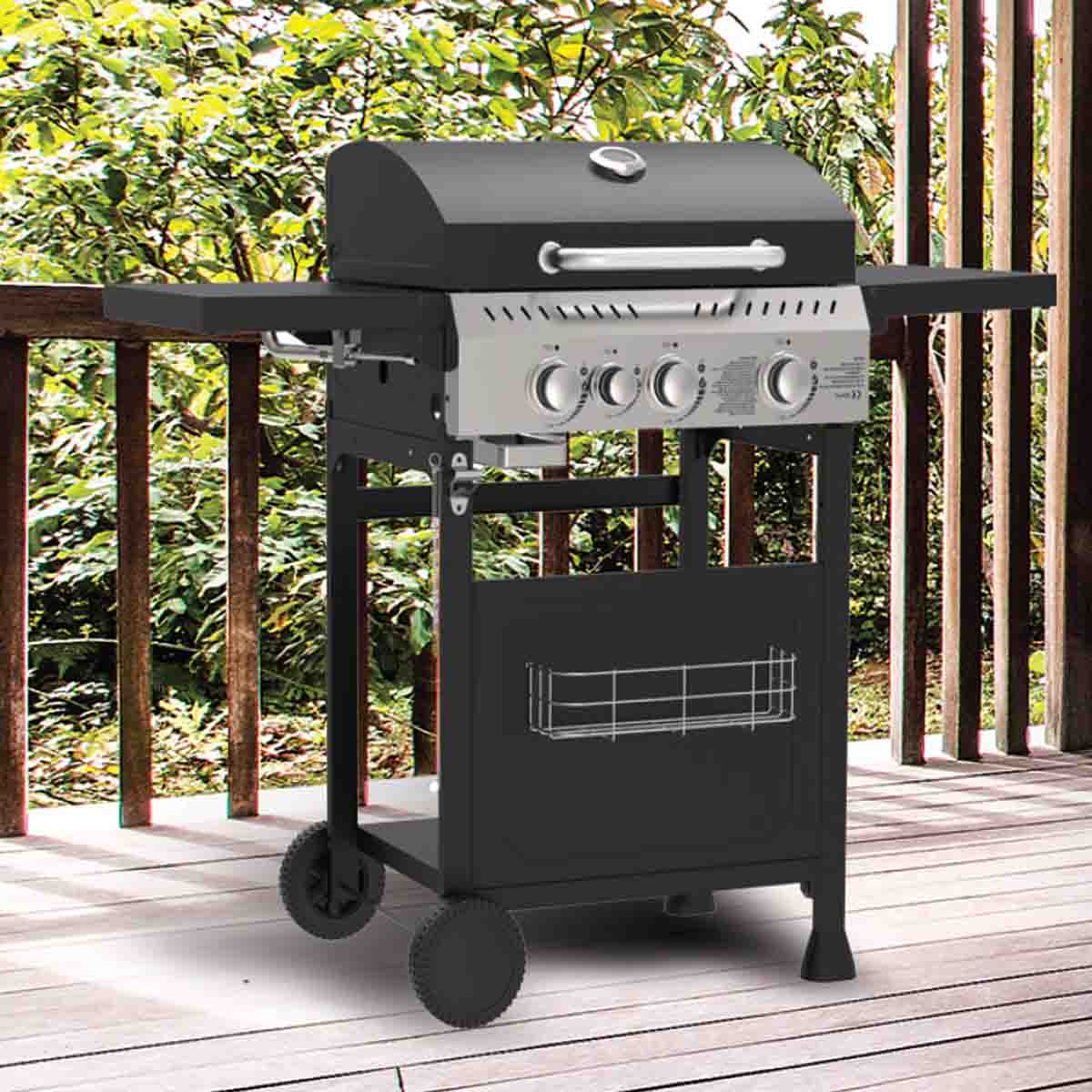 SOL DEL MARE - 3 Burner Propane Gas BBQ Grill with a Side Burner - Image 4