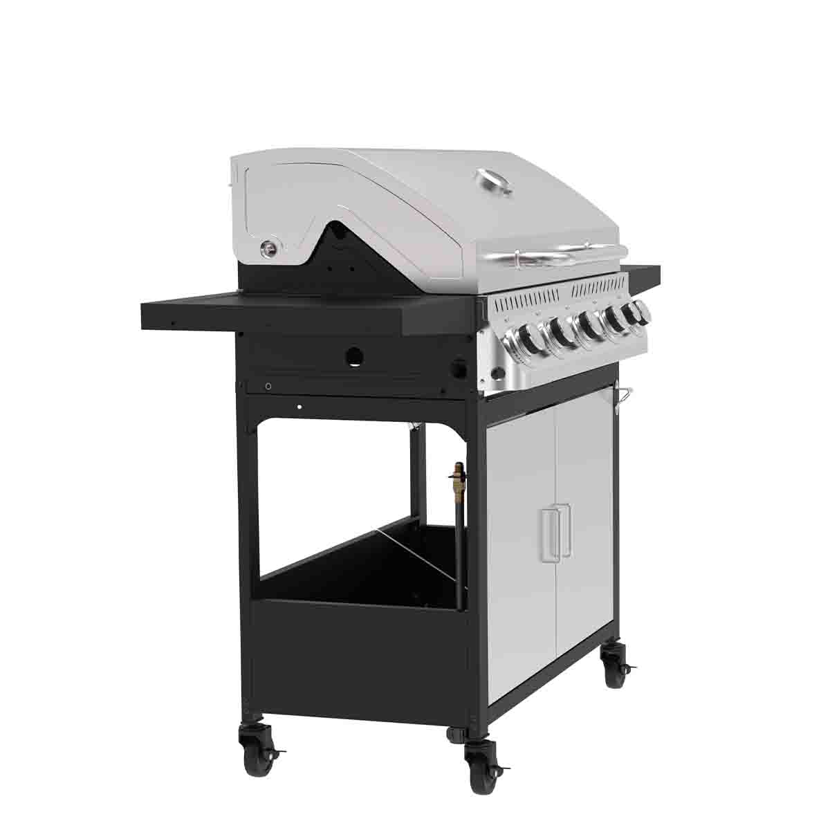 SOL DEL MARE - 5 Burner Propane Gas BBQ Grill with a Side Burner - Image 4