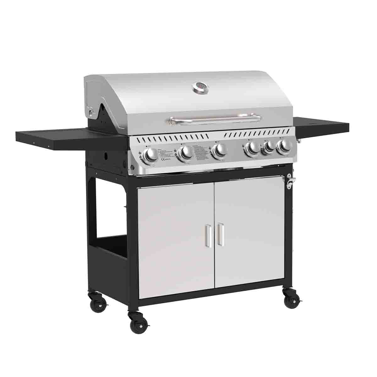 SOL DEL MARE - 5 Burner Propane Gas BBQ Grill with a Side Burner - Image 6