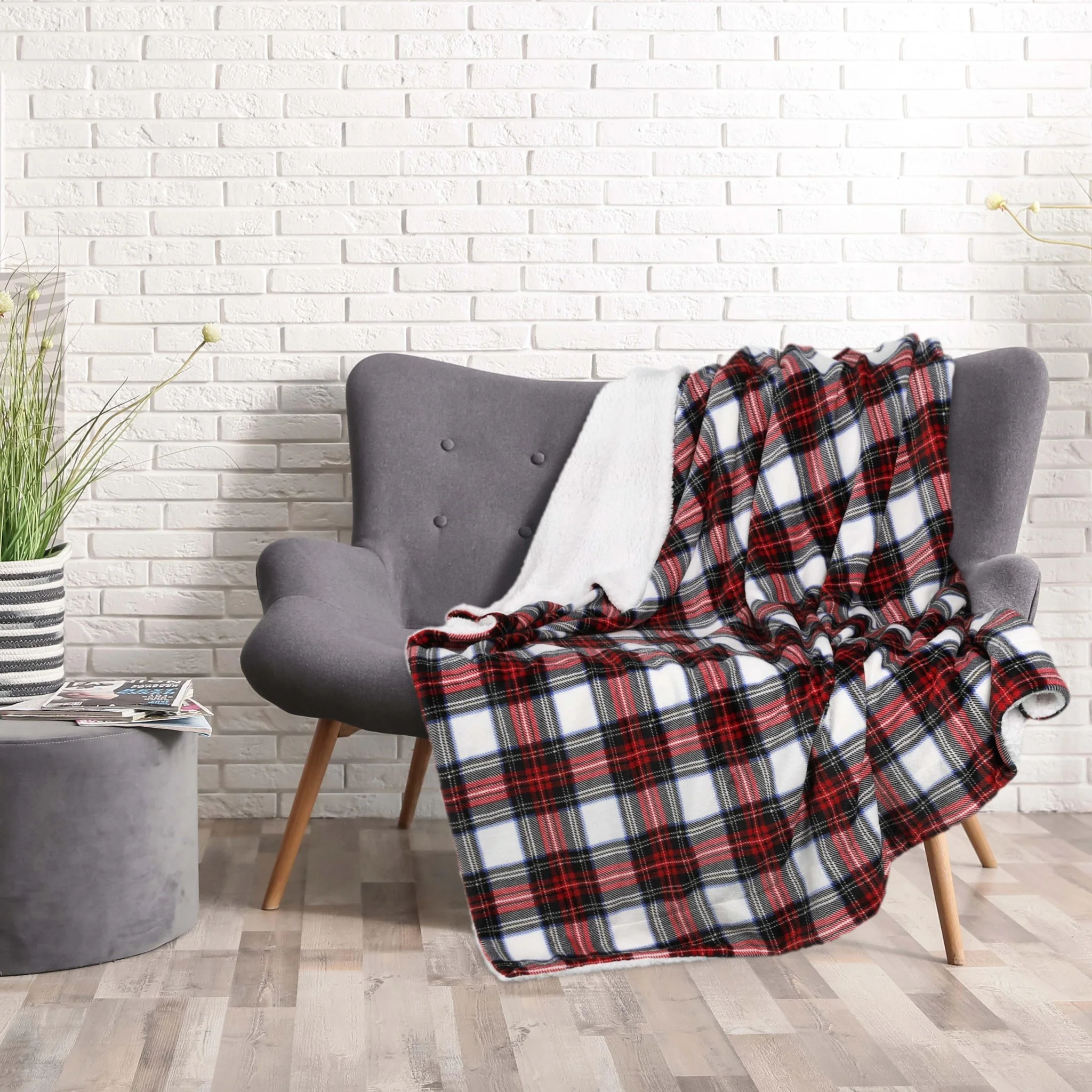 STEWART Velour/Sherpa Blanket - Image 3